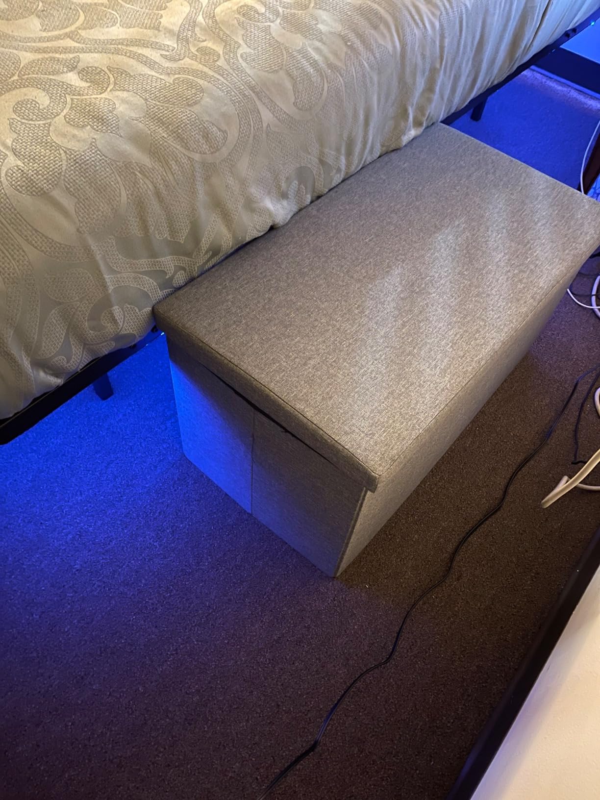 B FSOBEIIALEO Storage Ottoman Bench with Tray, 30
