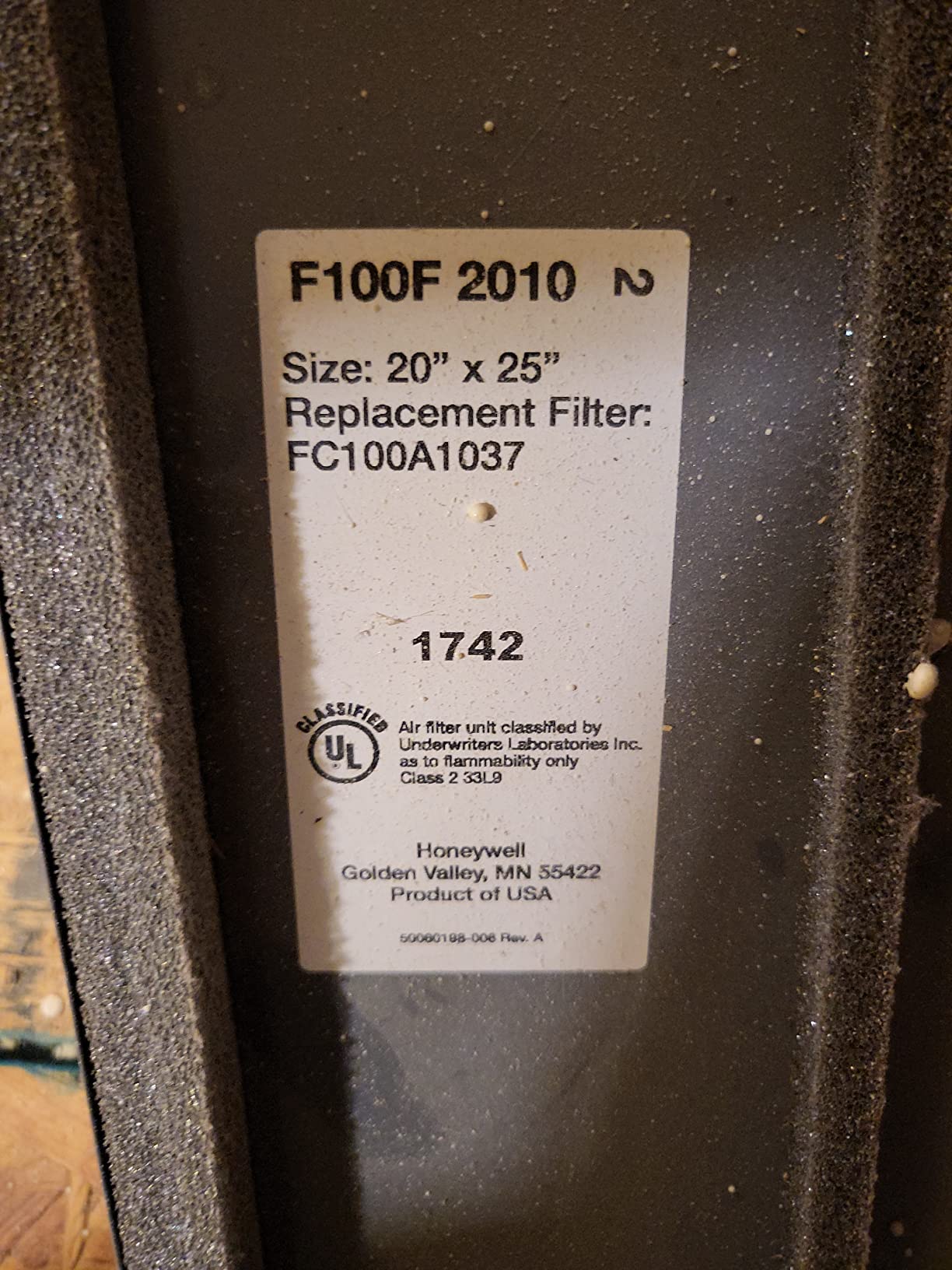 AprilAire 216 Replacement Filter for AprilAire Whole House Air Purifiers - MERV 16, Allergy, Asthma, & Virus, 20x25x4 Air Filter (Pack of 1) customer photo 1