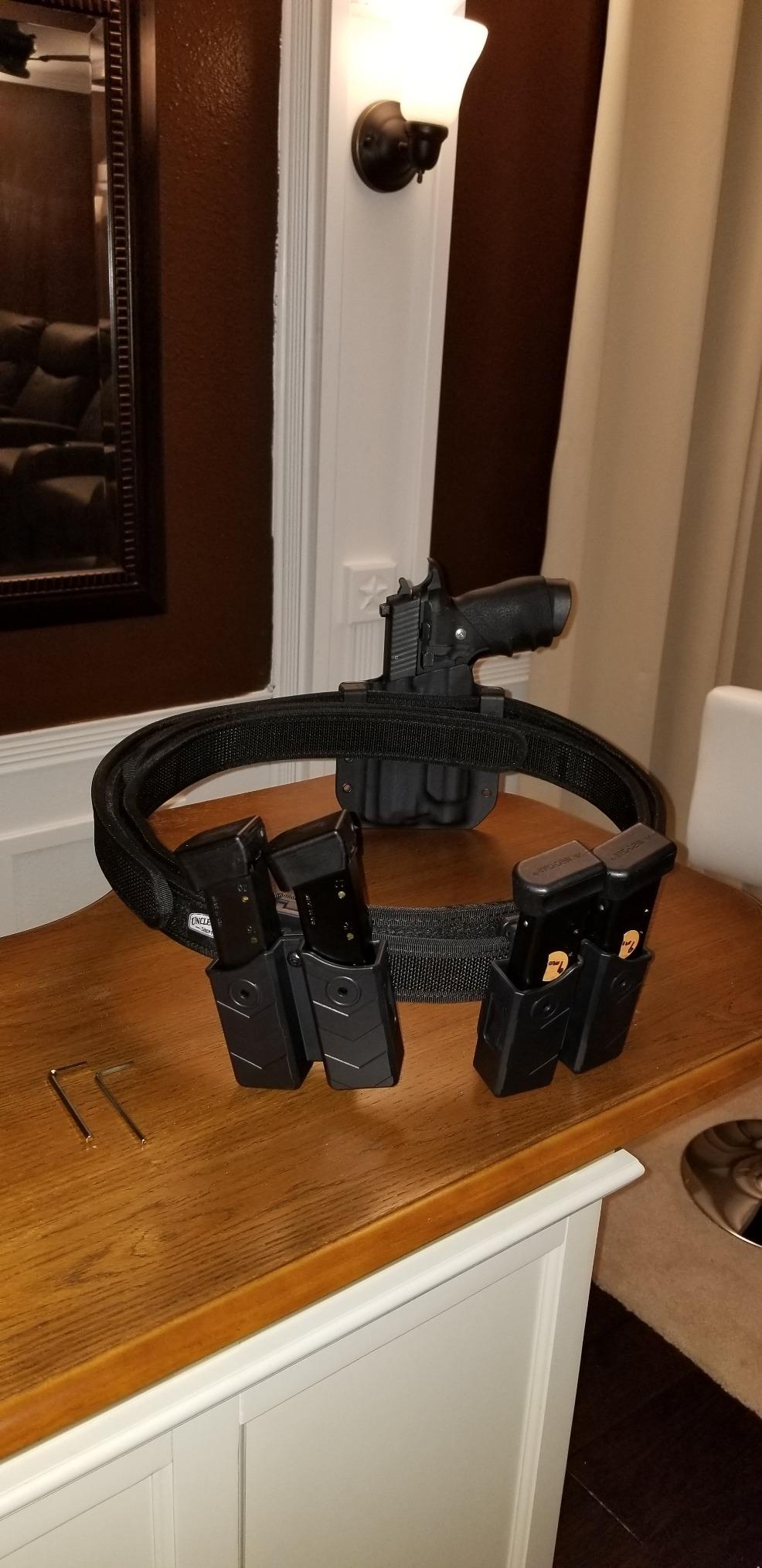 Universal Double Magazine Pouch, 9mm .40 Double Stack Mag Holder | Adjustable Retention Cant, Tactical Polymer Ammunition Holster for Quick Pull Duty Use, 1.5''-2'' Belt Clip customer photo 2