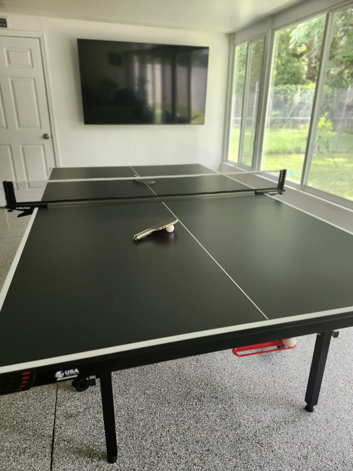 HEAD Summit USA Indoor Table Tennis Table, Competition Grade Net, 10 Minute Easy Set Up - Ping Pong Table with Playback Mode customer photo 2