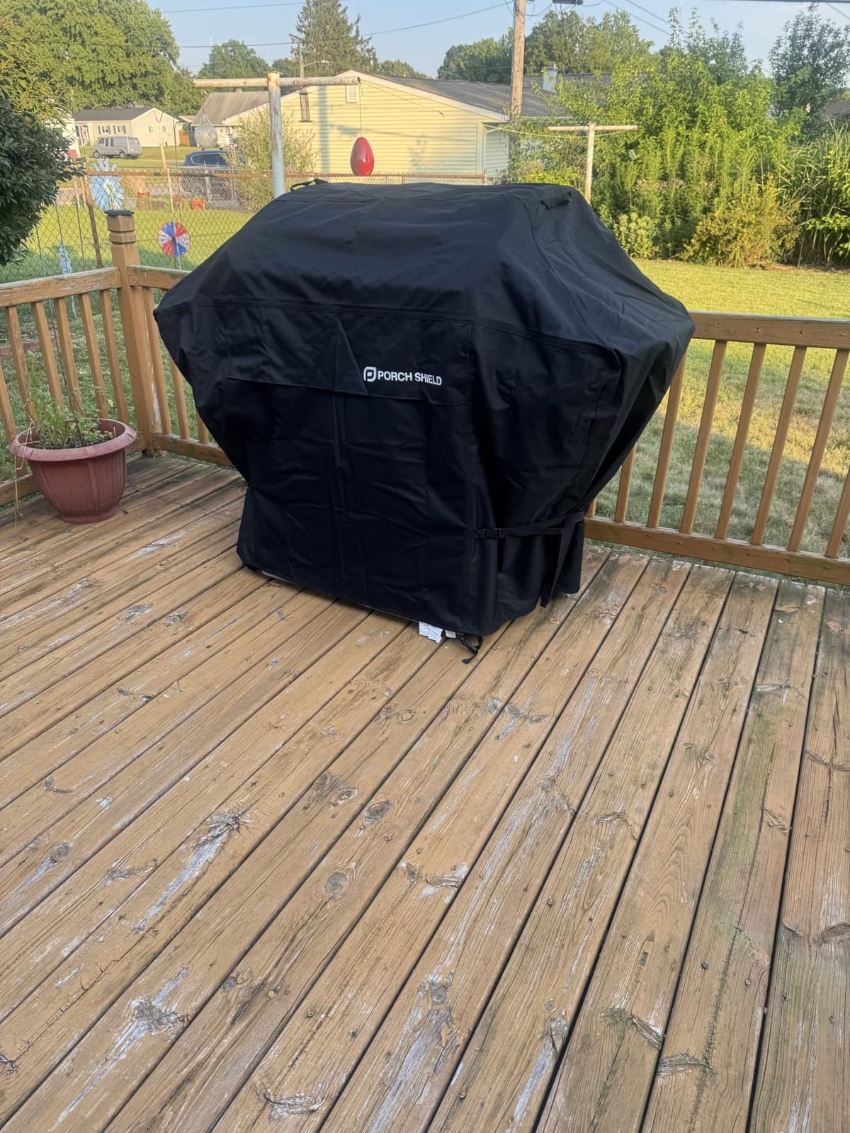 Porch Shield 62W x 24D x 48H inch Premium Gas Grill Cover Up to 60 inch, Waterproof and Fade Resistant 600D BBQ Covers for Weber, Brinkmann, Char-Broil and More, Light Tan customer photo 1