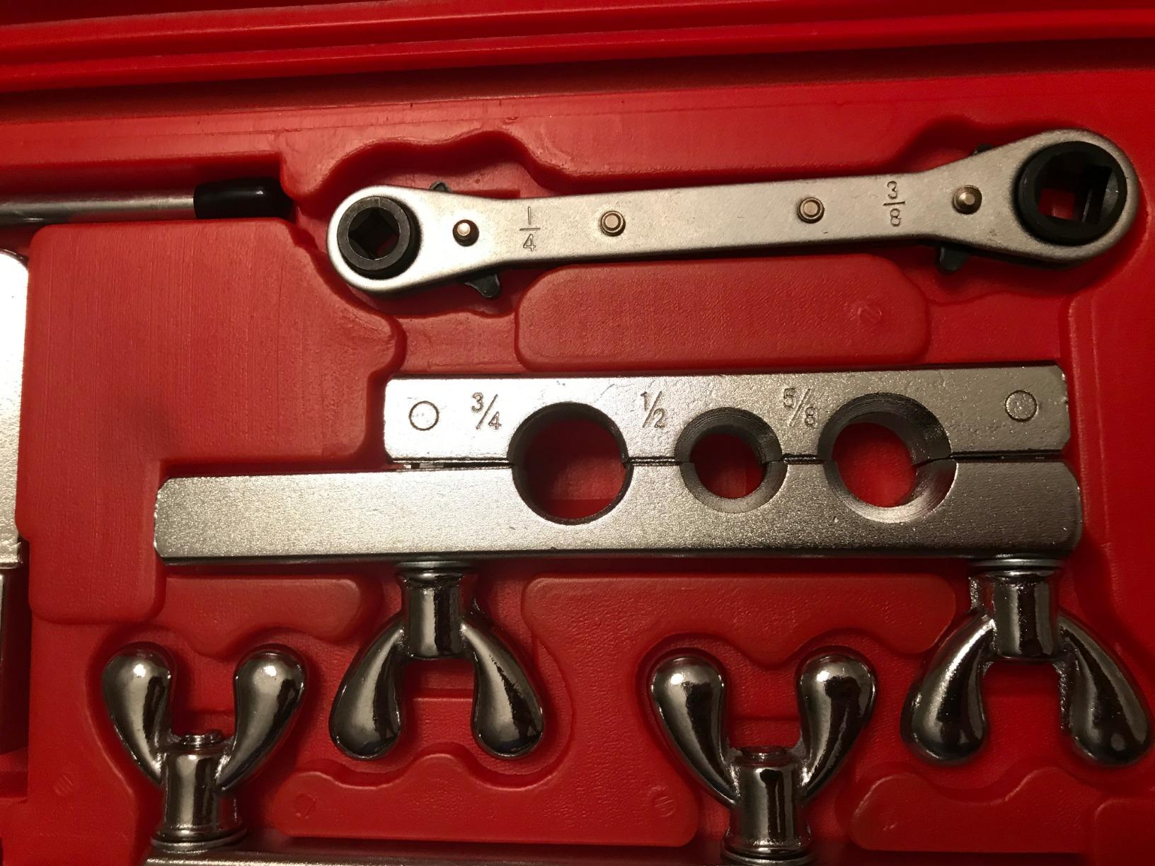 Wostore Flaring Swage Tool Kit for Copper Plastic Aluminum Pipe With Tubing Cutter & Ratchet Wrench customer photo 2