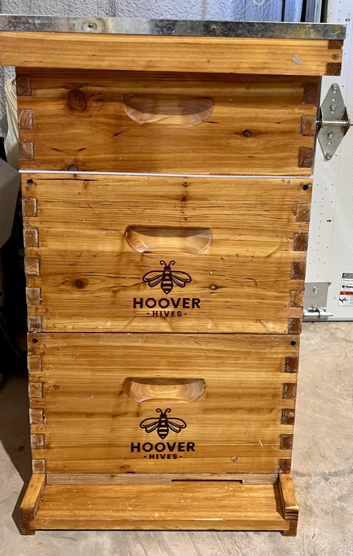 Hoover Hives: The Original Beeswax Coated Beehive Kit. Includes 2 Deep & 1 Medium Boxes with 10 Wooden Frames & Heavy Wax Coated Foundations. Easy Assembly with Predrilled Holes& Screws (Unassembled) customer photo 2
