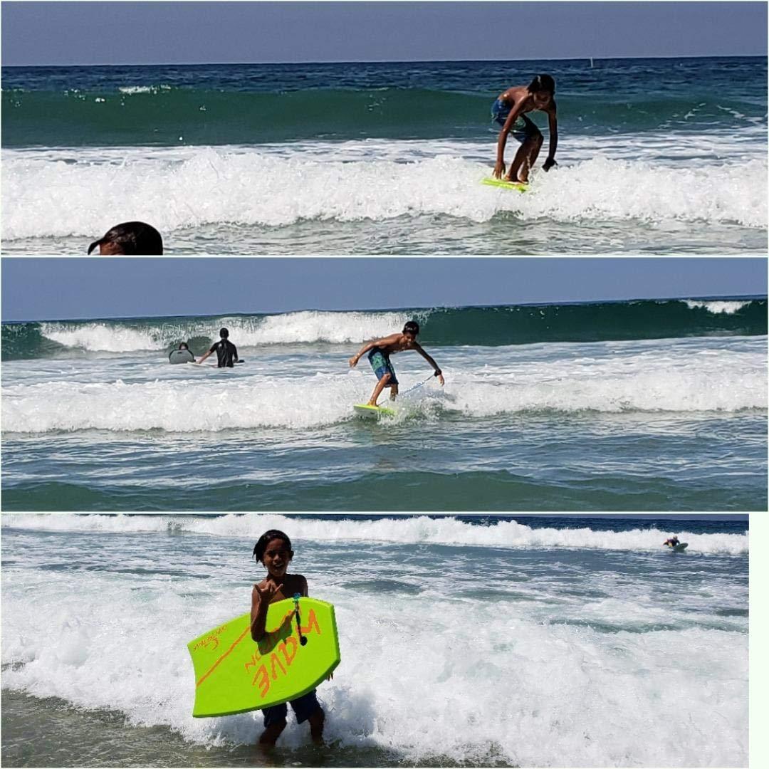 'Wave Weapon' Body Board for All Wave Conditions - Lightweight with EPS Core HDPE Slick Bottom Body Boards for Beach with Wrist Leash and Plug for Kids and Adults customer photo 2