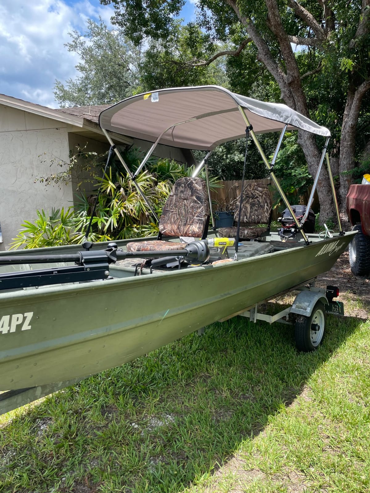 Seamander 4 Bow Bimini Top 8'L 54