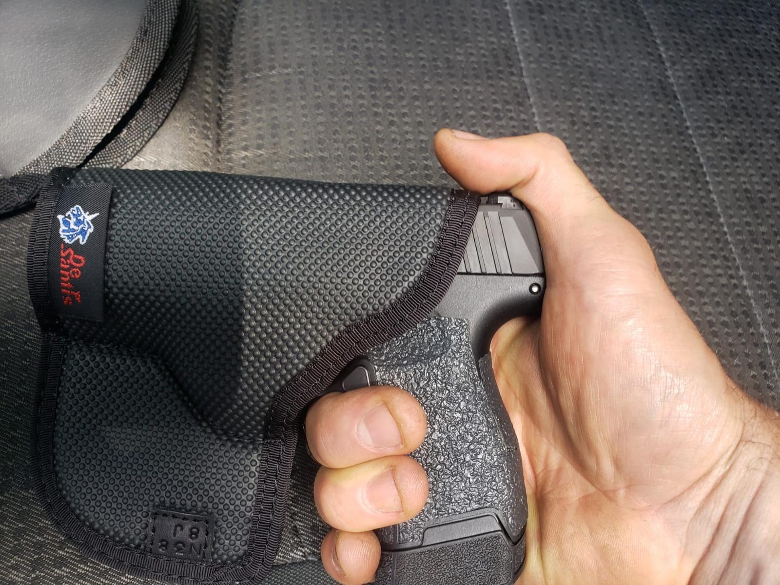 DeSantis Nemesis - Gun Pocket Holsters for Concealed Carry, Concealed Pocket Holster for Pistols, Revolvers, Soft, Designed for Comfort & Discreet Carry, Ambidextrous customer photo 2