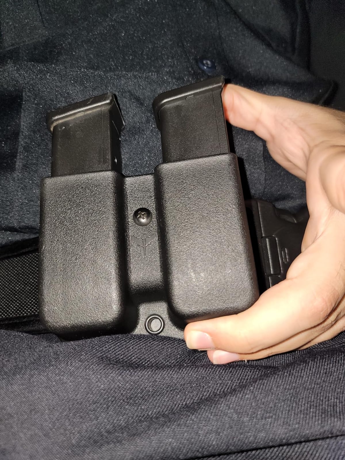 OWB Double Mag Pouch for Glock 17, 19, 22, 23 & More - USA Made - Signature Double Magazine Carrier with Tek-Lok Belt Attachment Clip by Blade-Tech Holsters customer photo 1