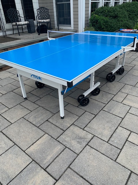 STIGA Outdoor Table Tennis Table - All-Weather Waterproof Aluminum Ping Pong Table with Net & Post, QuickPlay Assembly, 108
