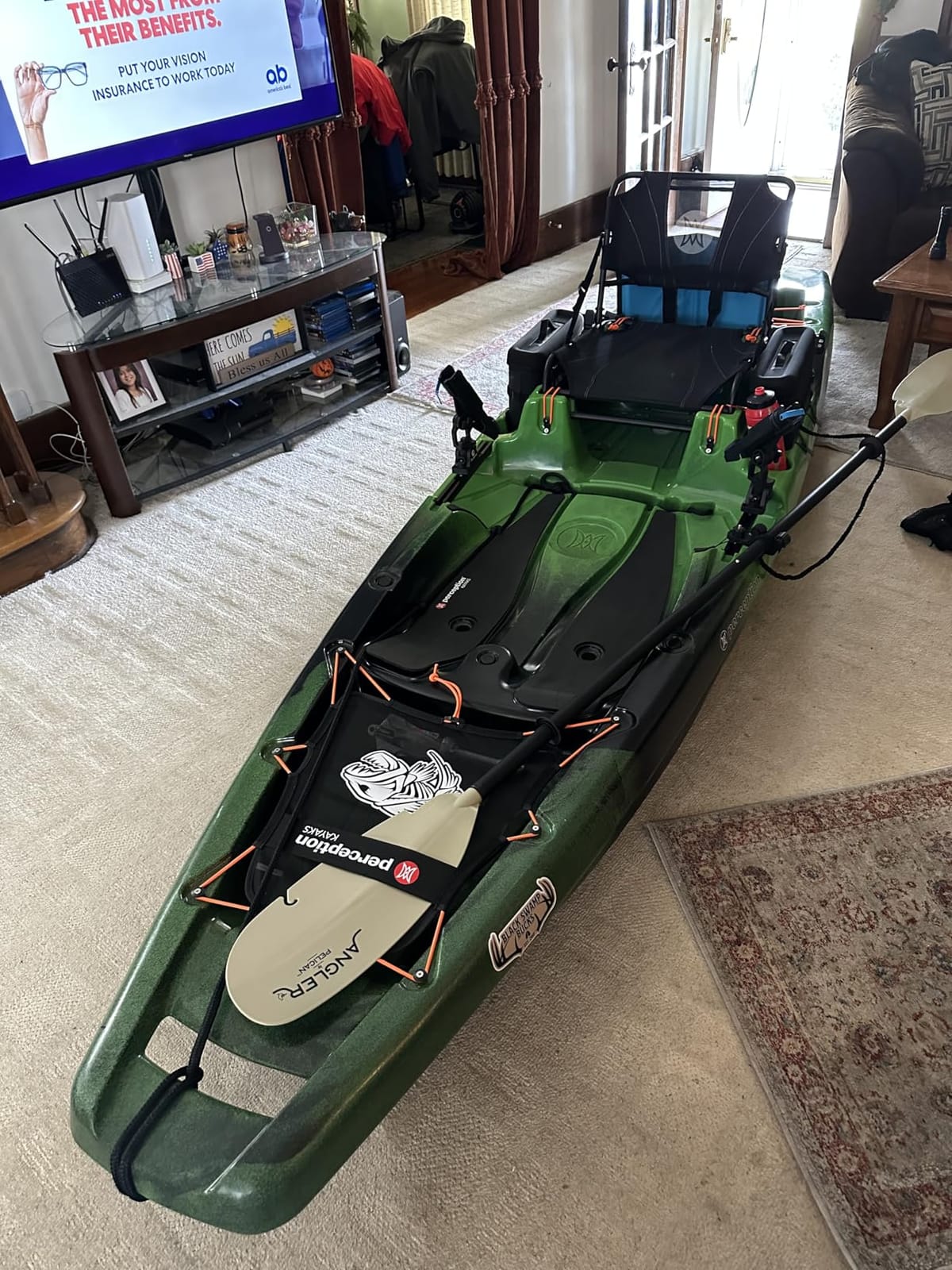 Perception Kayaks Outlaw 11.5 | Sit on Top Fishing Kayak | Fold Away Lawn Chair Seat | 4 Rod Holders | Integrated Tackle Trays customer photo 1