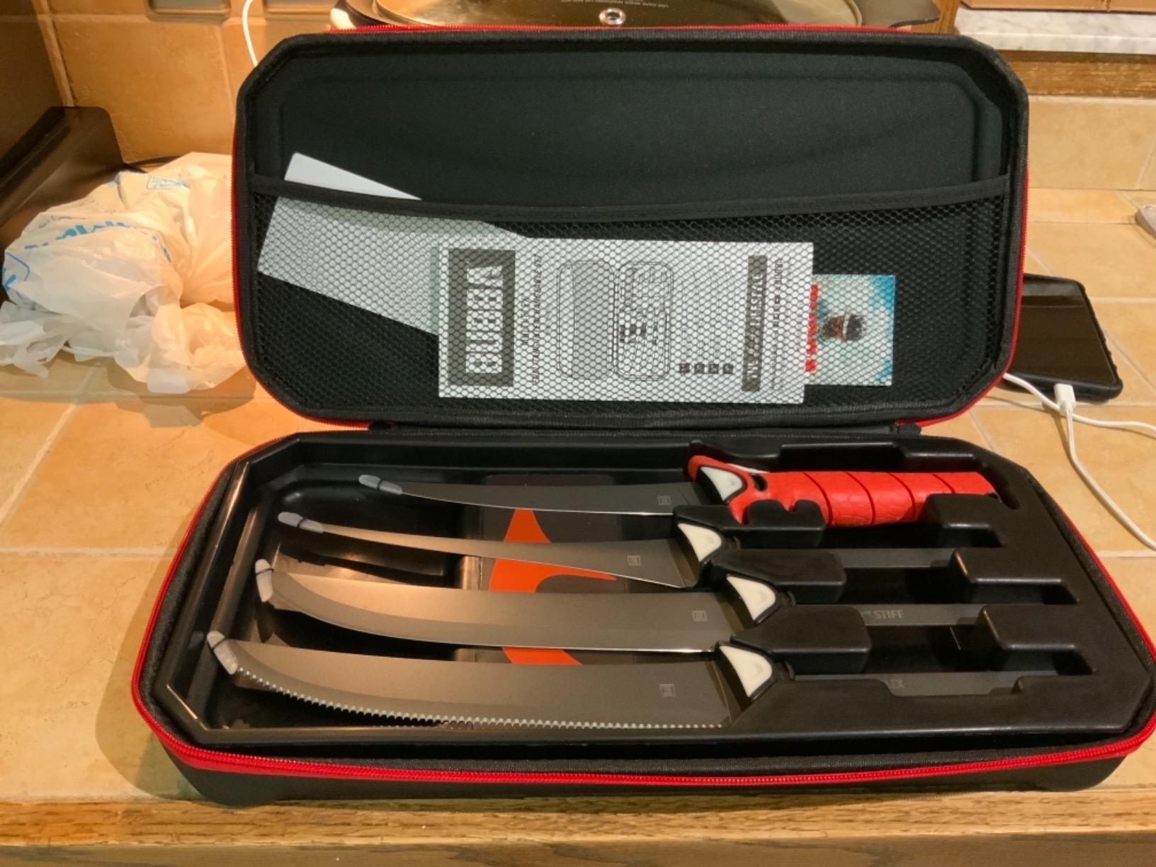 BUBBA Multi-Flex Interchangeable Blade Kit, with Non-Slip Grip Handle, 2 Ti-Nitride S.S. Coated Non-Stick Blades and Case for Fishing customer photo 2