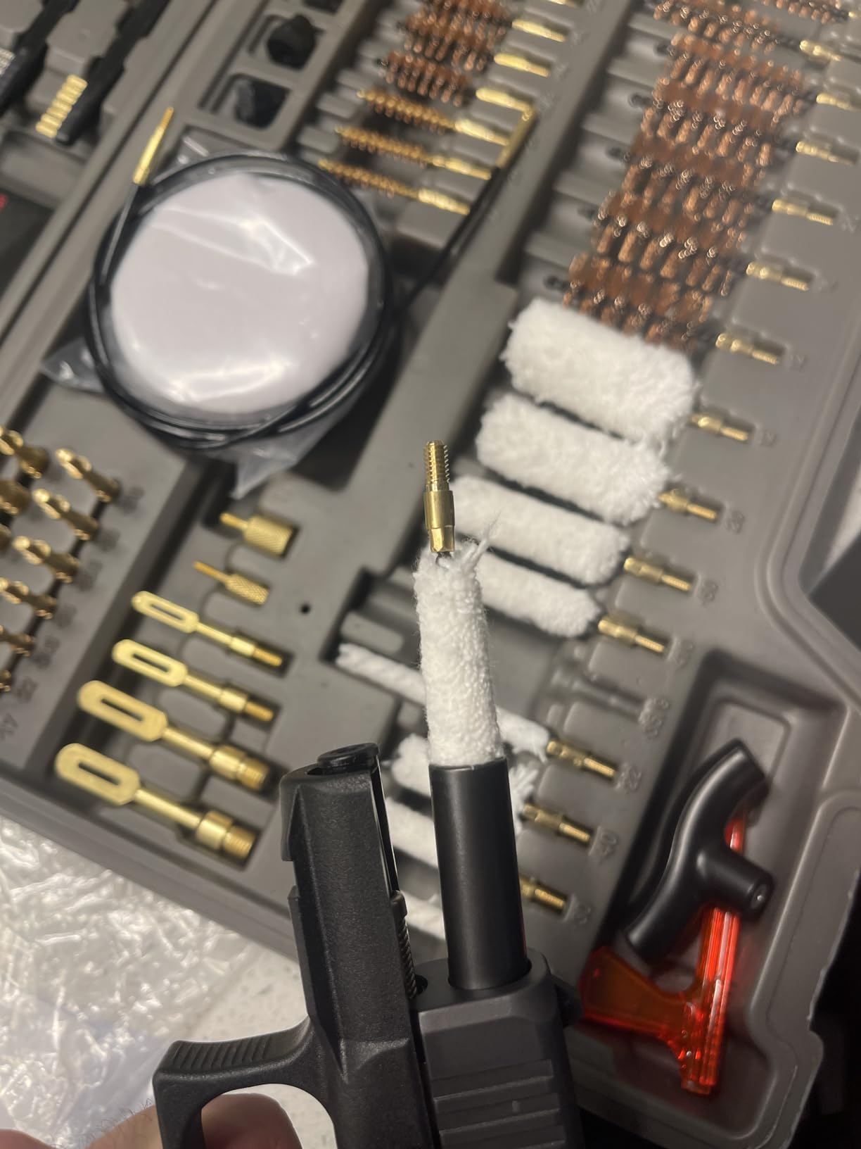 GLORYFIRE Elite Universal Gun Cleaning Kit with Reinforced Rods | All-Brass Brushes and Jags, Reinforced and Lengthened Rods for all Caliber, Cotton Mops, Wire Rope for Hunting and Shooting customer photo 2