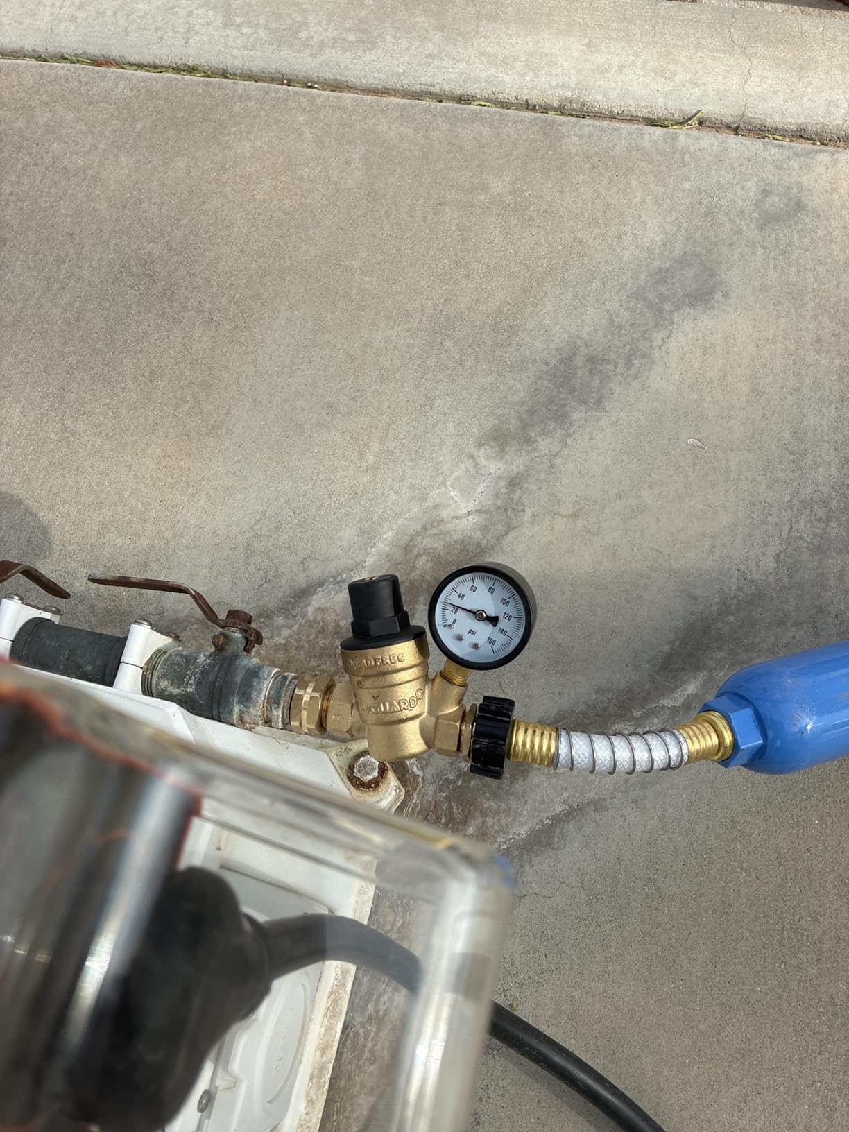 RVGUARD RV Water Pressure Regulator Valve, CSA Approved, Lead-Free Brass | Adjustable Water Pressure Reducer with Gauge, With Inlet Screen Filter, For RV Camper Travel Trailer customer photo 1