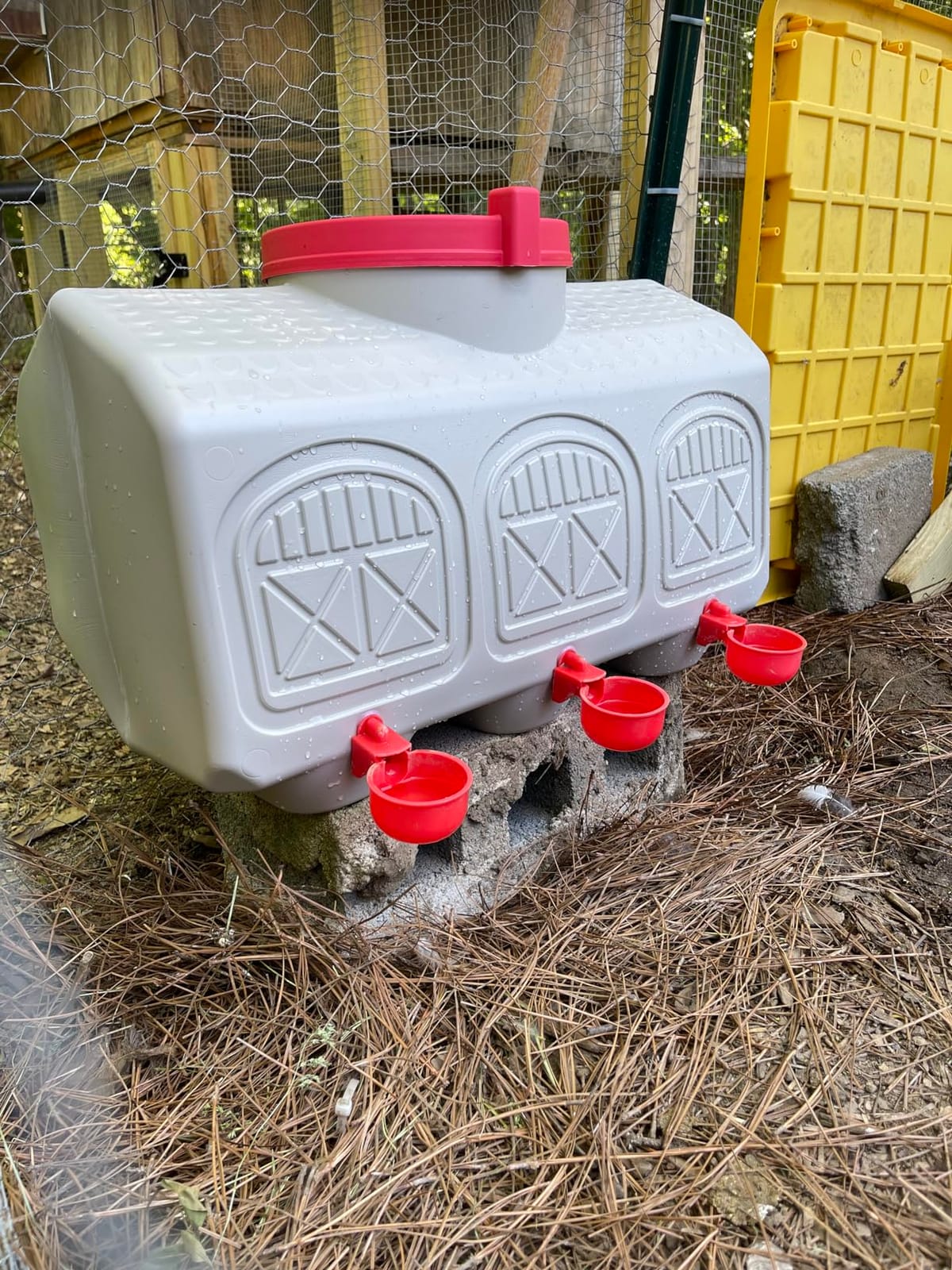 OverEZ Automatic Chicken Waterer with No Spill System, Outside and Inside Poultry Drinker, Large 12 Gallon High Capacity Drinking Bottle Dispenser for Hens customer photo 2