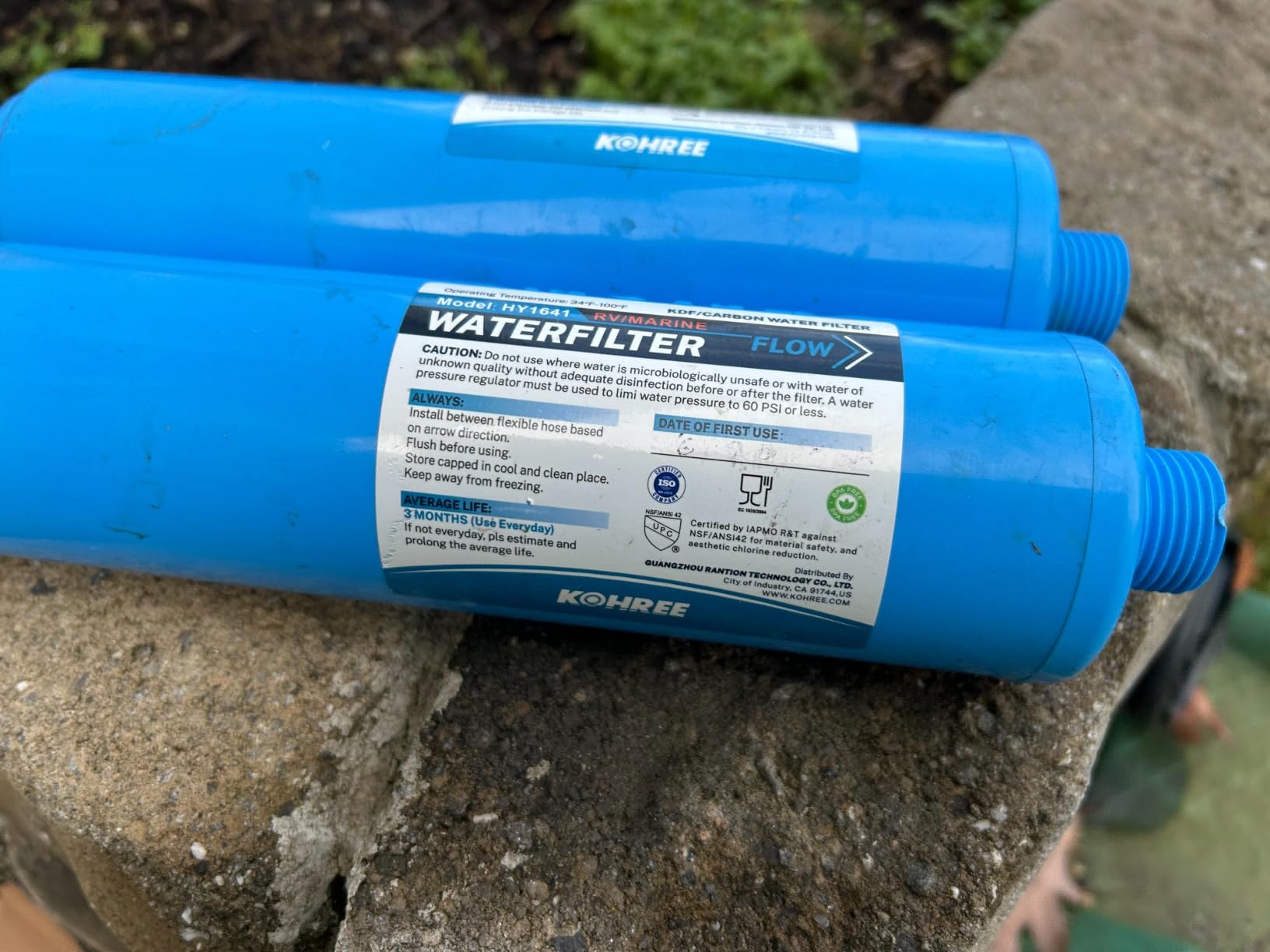Kohree RV Water Filter, NSF Certified Inline Water Filter, BPA Free, 4 Pack | Reduces Chlorine, Heavy Metals, Bad Taste & Odor, GAC & KDF Filtration, RV Accessories Ideal for Campers, Marine, Garden Hose customer photo 2