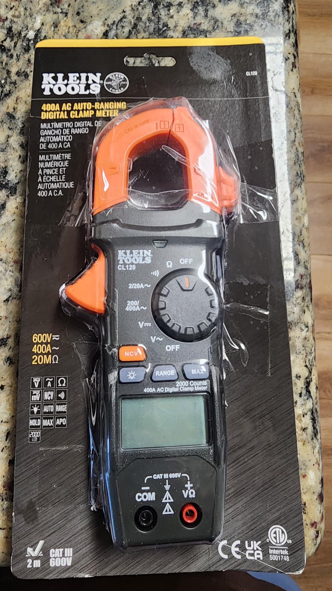 Klein Tools CL120 Digital Clamp Meter, Auto-Ranging 400 Amp AC, AC/DC Voltage, Resistance, Continuity, Non-Contact Voltage Tester Detection customer photo 2