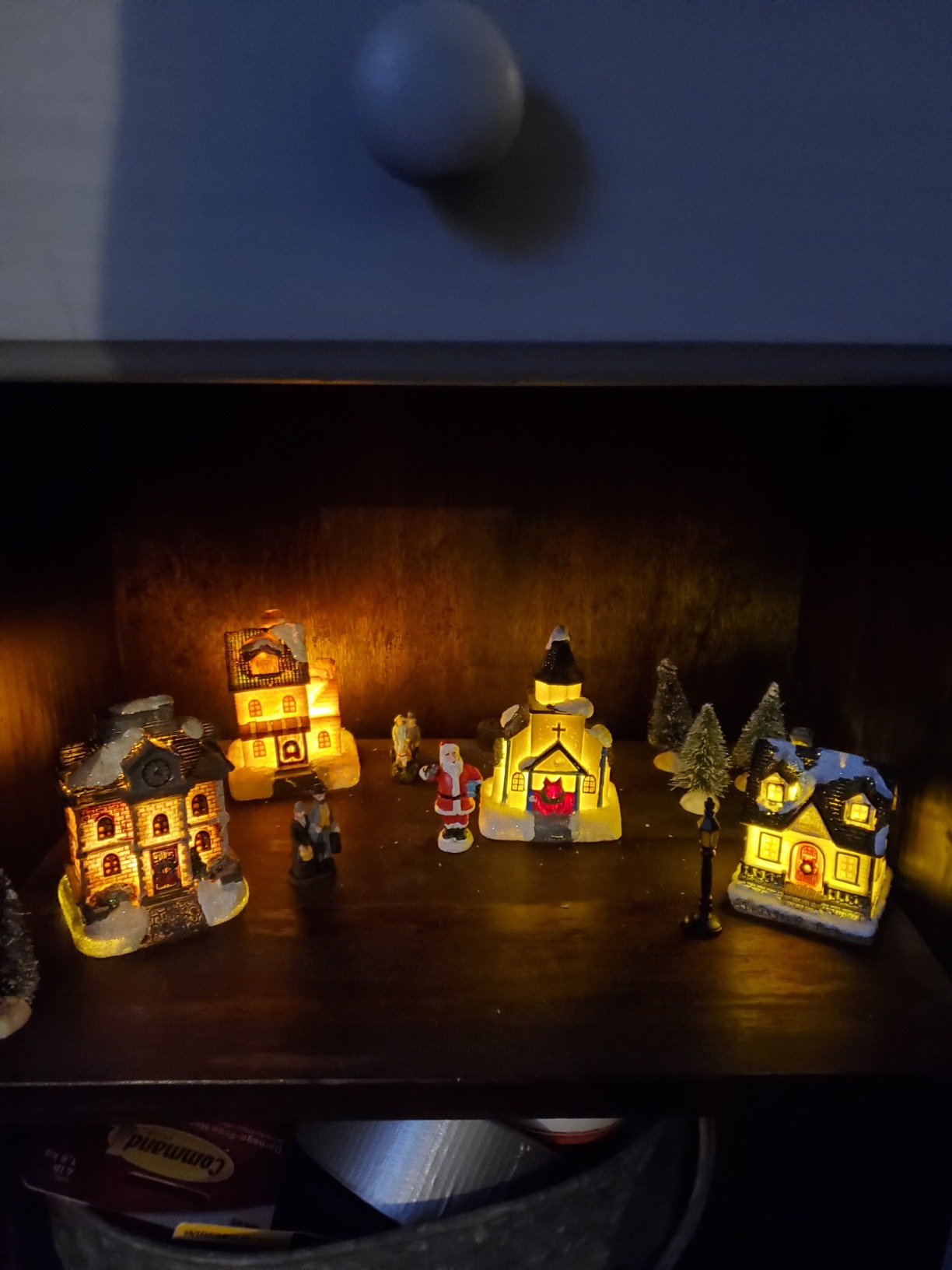 Christmas Village Sets-Christmas Decorations,LED Lighted Christmas Village Houses with Figurines, Christmas Village Collection Indoor Room Decor - Collectible Buildings customer photo 2