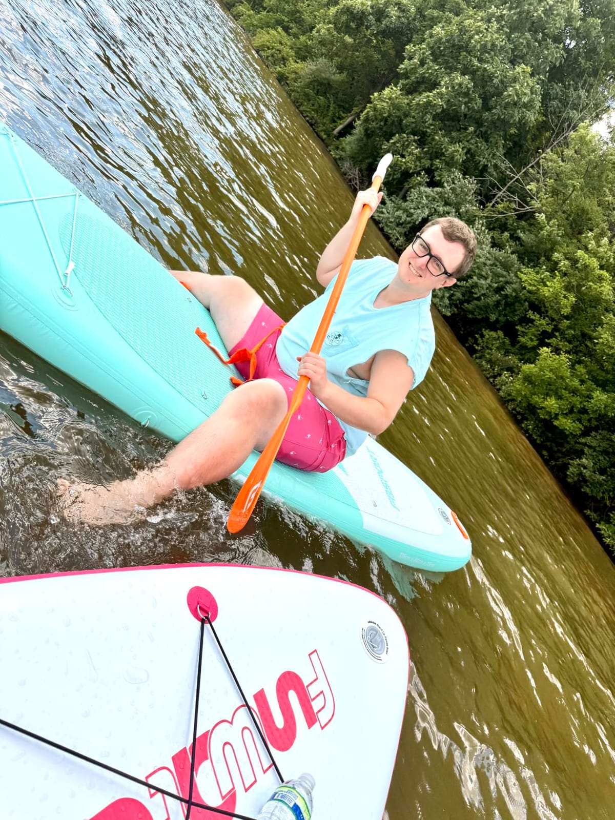 FBSPORT 11' Premium Stand Up Paddle Board, Yoga Board with SUP Accessories & Carry Bag | Wide Stance, Surf Control, Non-Slip Deck, Leash, Paddle and Pump for Youth & Adult customer photo 2