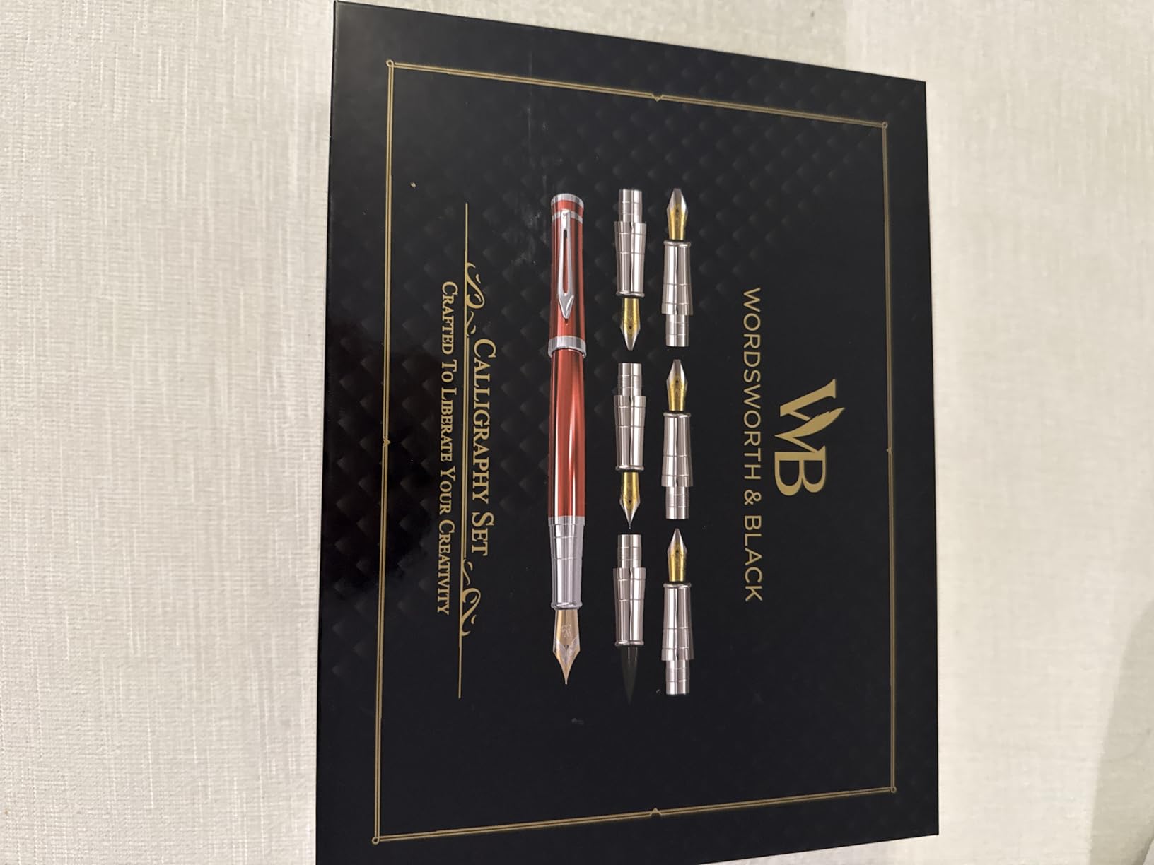 Wordsworth & Black Luxury Calligraphy Pen Set for Writing, 6 Nibs, Black | Fountain Ink Bottle, Cartridges & Refill Converter, Refillable, Black, High End Gift for Men & Women, Journaling & Lettering customer photo 1