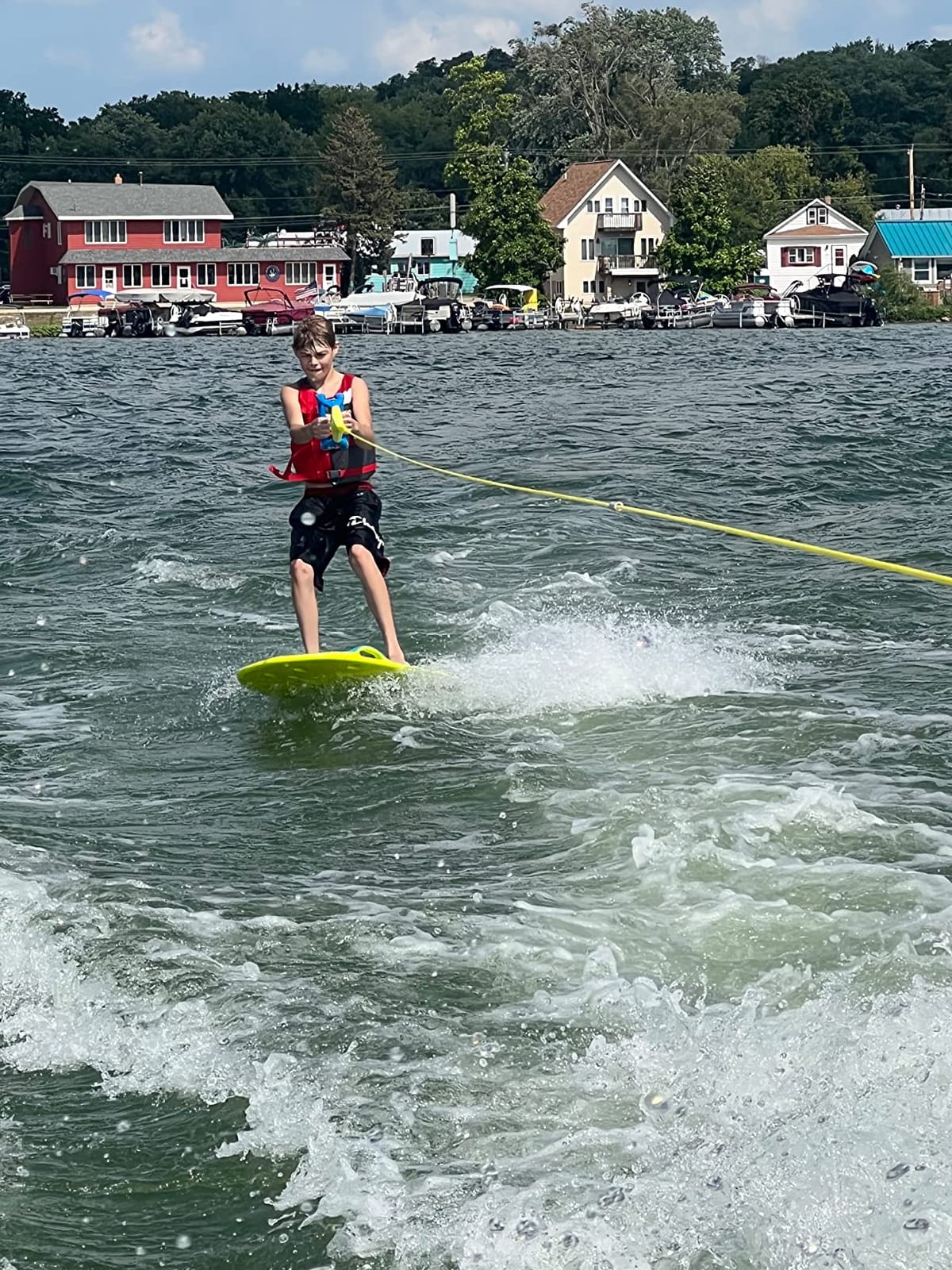 ZUP YouGo Board and Handle Combo with EVA Foam Padding, All-in-One Kneeboard, Wakeboard, Wakeskate, and Wakesurf Board for Kids, Teens, and Adults, 57