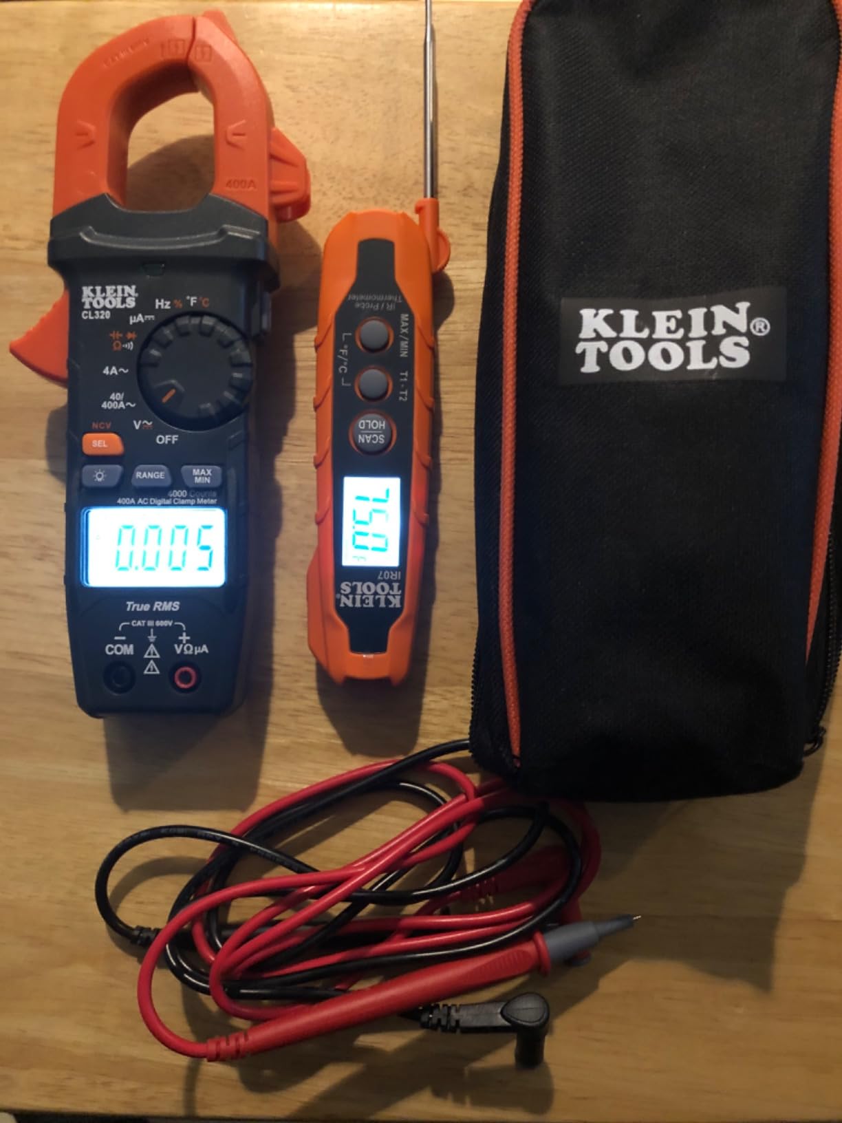 Klein Tools CL320KIT HVAC Kit for HVAC Testing; Digital Clamp Meter, Non-Contact Voltage Tester, and Infrared/Probe Thermometer customer photo 1