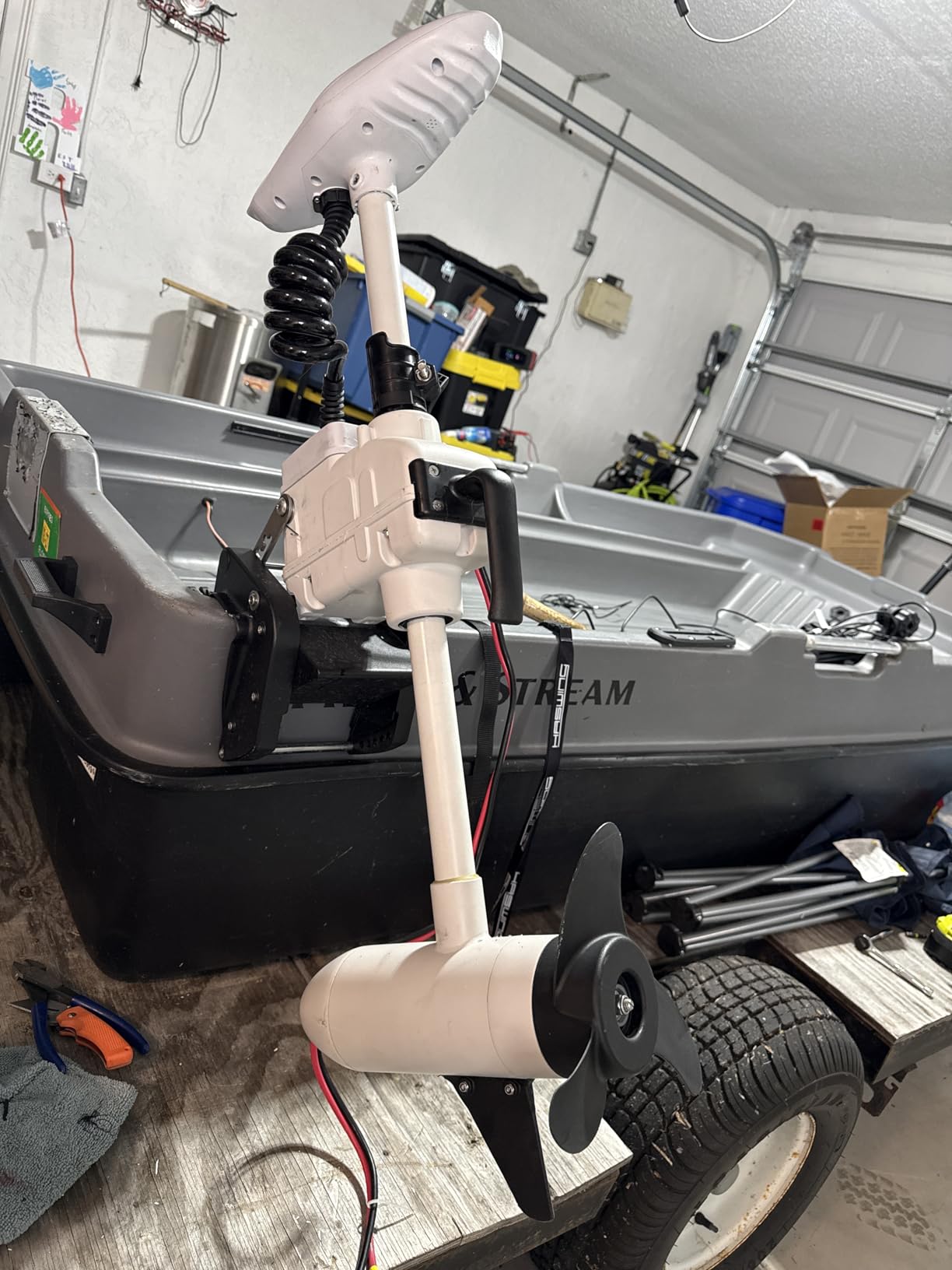 AQUOS Haswing Transom Trolling Motor 12V 55lbs 26in with Wireless Remote | White, Fresh & Saltwater Ready customer photo 2