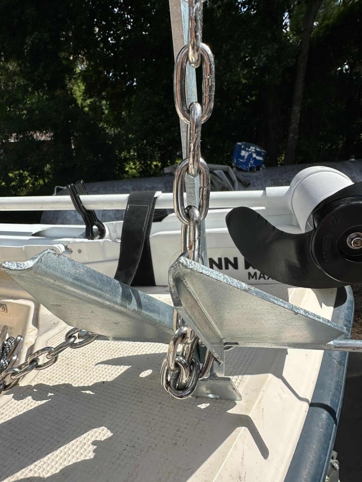 Boat Anchor Kit with Rope and Chain, Heavy Duty Fluke Anchor for Boats | Hot Dip Galvanized Steel, Pontoon Sailboat Fishing Deck, Multiple Sizes, Better Boat customer photo 2