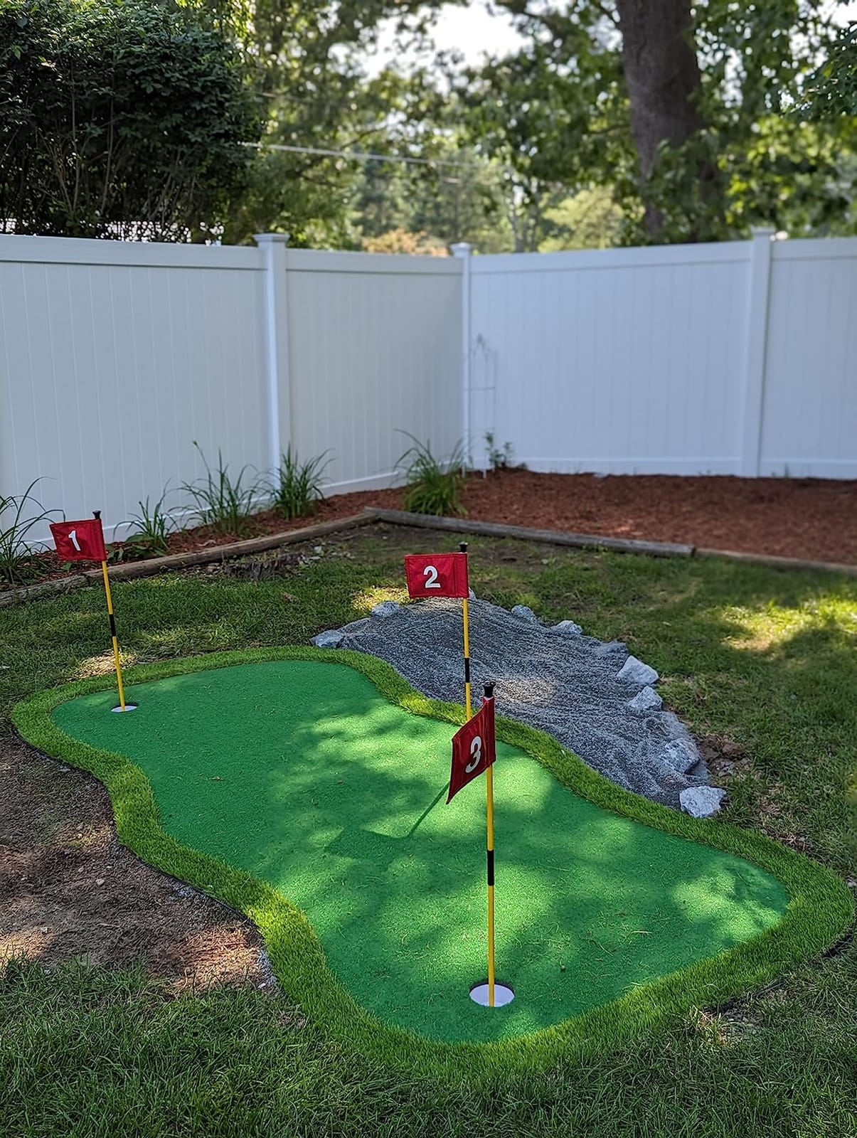 Chriiena Golf Putting Green, Large Practice Putting Mat with Movable Cup and Slope Pad customer photo 1