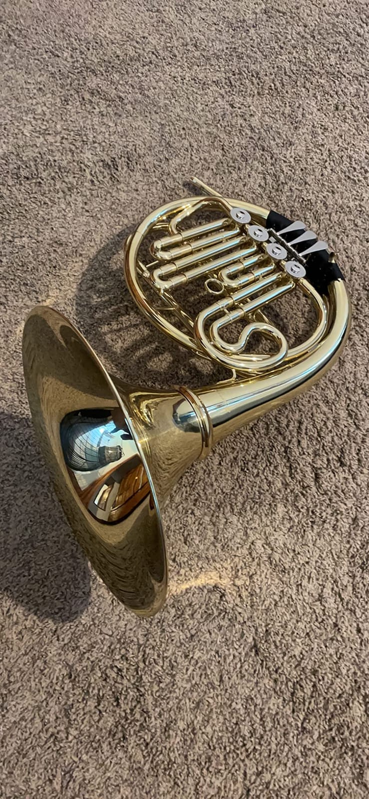 French Horn Bb 4 Key Single Row Gold Brass Student Horn w Hard Case | Premium Brass;Smooth Piston;Accurate Intonation customer photo 1