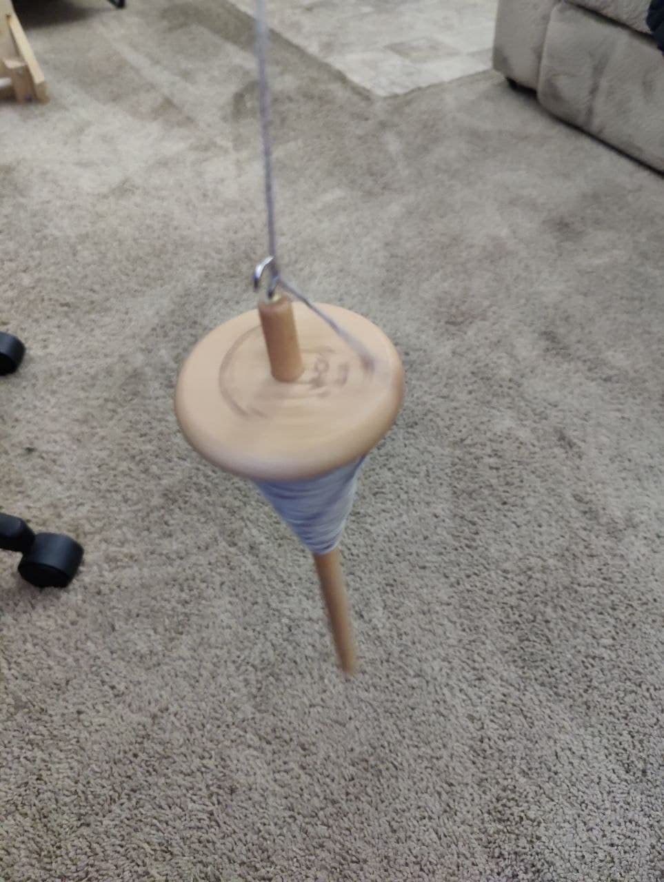 DICHA 3 Inch Drop Spindle Kit - High Low Whorl Wooden Spindles with 8 Oz Merino Wool/Top and Instructions - Weaving Spinning Wheels for Beginners - All in A Gift Box - Perfect Spinner Gifts customer photo 1