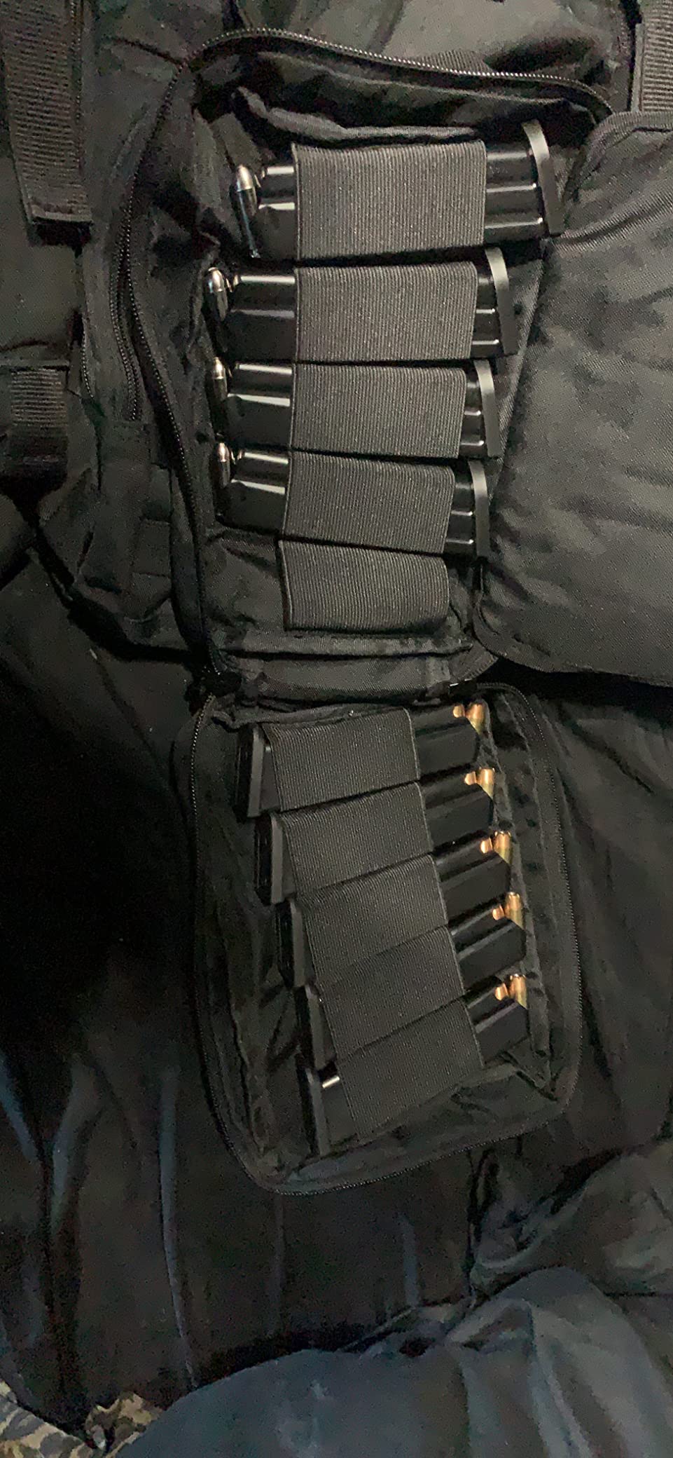 DSLEAF Tactical Pistol Magazine Storage Bag, MOLLE Mag Pouch Hold Up to 10x Most Single/Double Stack Magazines (Patent Design) | Lockable Zipper, Lightweight Size and Portable Handle customer photo 1
