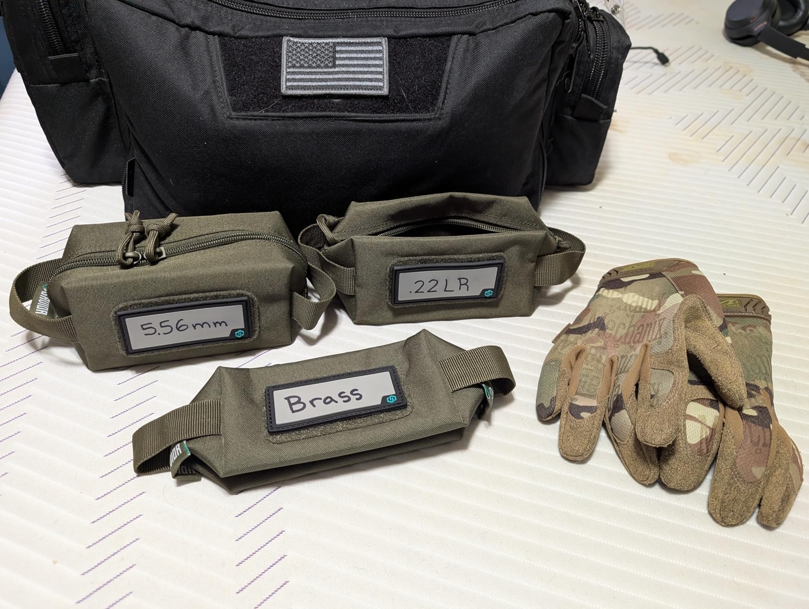 Savior Equipment Loose Sacs 4-Pack Tactical Ammo Pouch Firearm Ammunition Carrier Bag, ID Patches Included, Rifle Carbine Pistol Revolver Ammos Case Shooting Range Gear customer photo 2