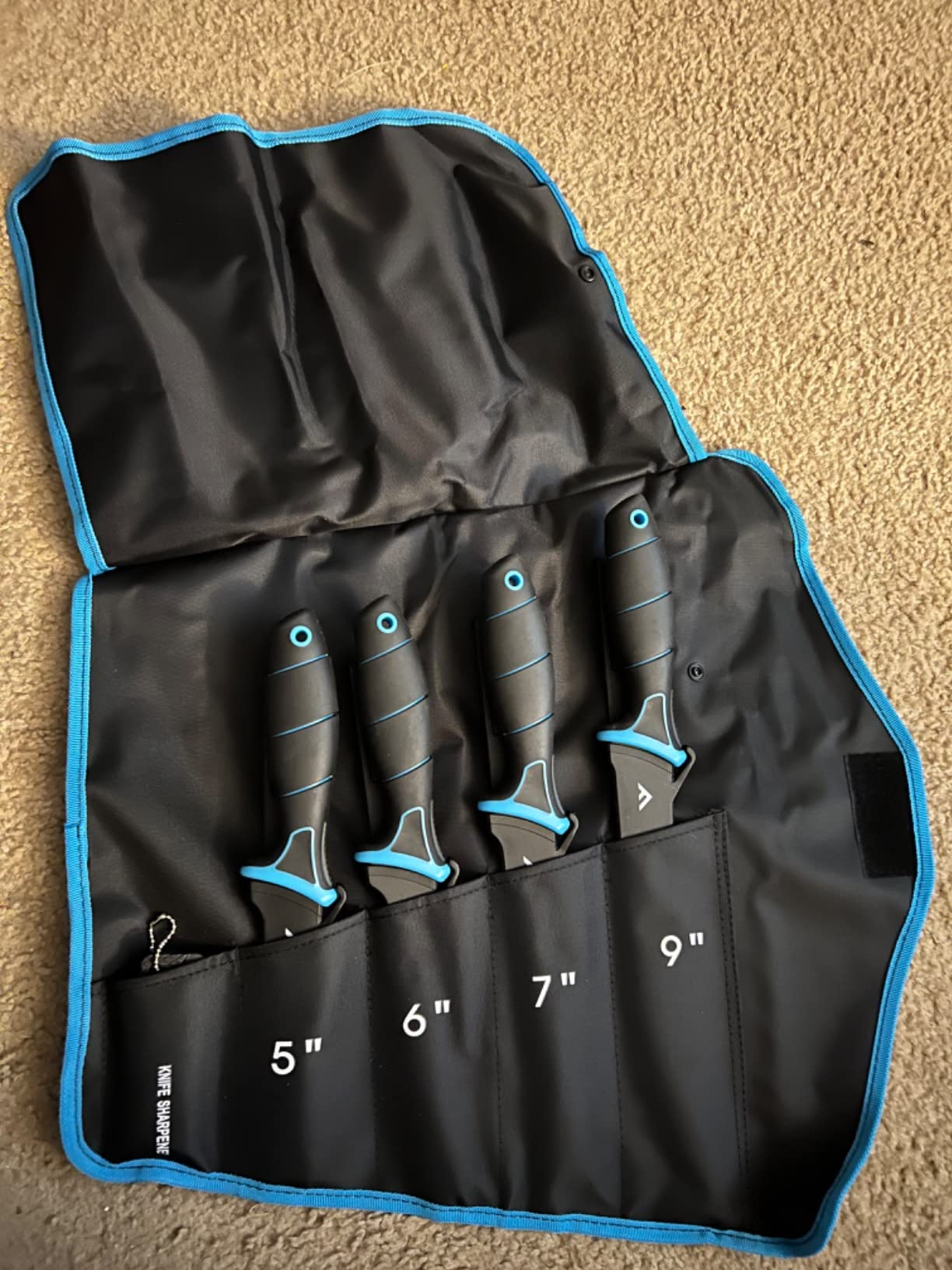 FLISSA 4-Piece Fillet Knife Set with Sharpener Protective Sheath, Belt Clip | Boning Knife & Bait Knives with Non-Slip Handle, Portable Pouch & Corrosion Resistant Coating Blade for Fresh or Saltwater customer photo 1