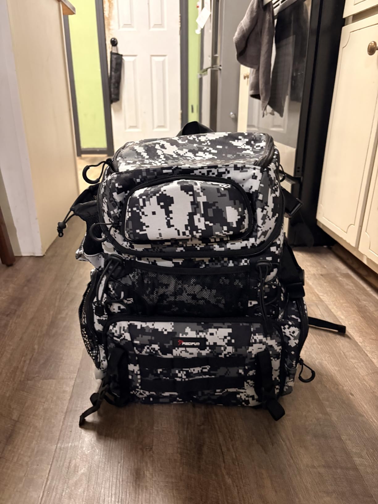 Piscifun Fishing Tackle Backpack, 42L Rod & Box Carrier, Waterproof | Adjustable divider, breathable padding & padded straps with waist belts, side pockets for rods/bottles customer photo 1