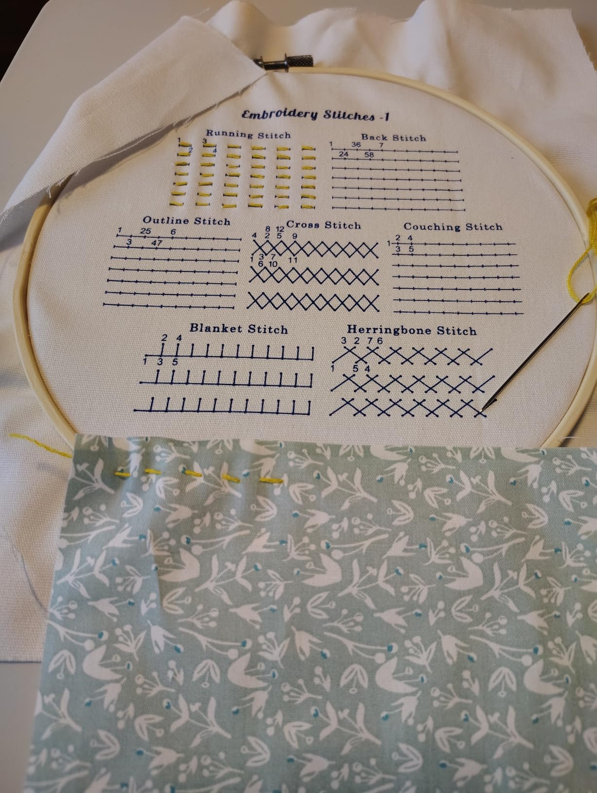 Bradove Classic Embroidery Learning Kit for Adults and Kids | Hand Embroidery Kit for Beginners with Patterns, Beginner Embroidery Kit for Adults, Stitches Practice, Learn to Embroider customer photo 1