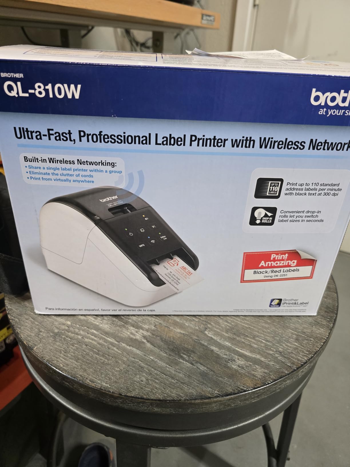 Brother QL-810Wc Professional Label Printer with USB and WiFi connectivity, Black & Red Printing customer photo 2