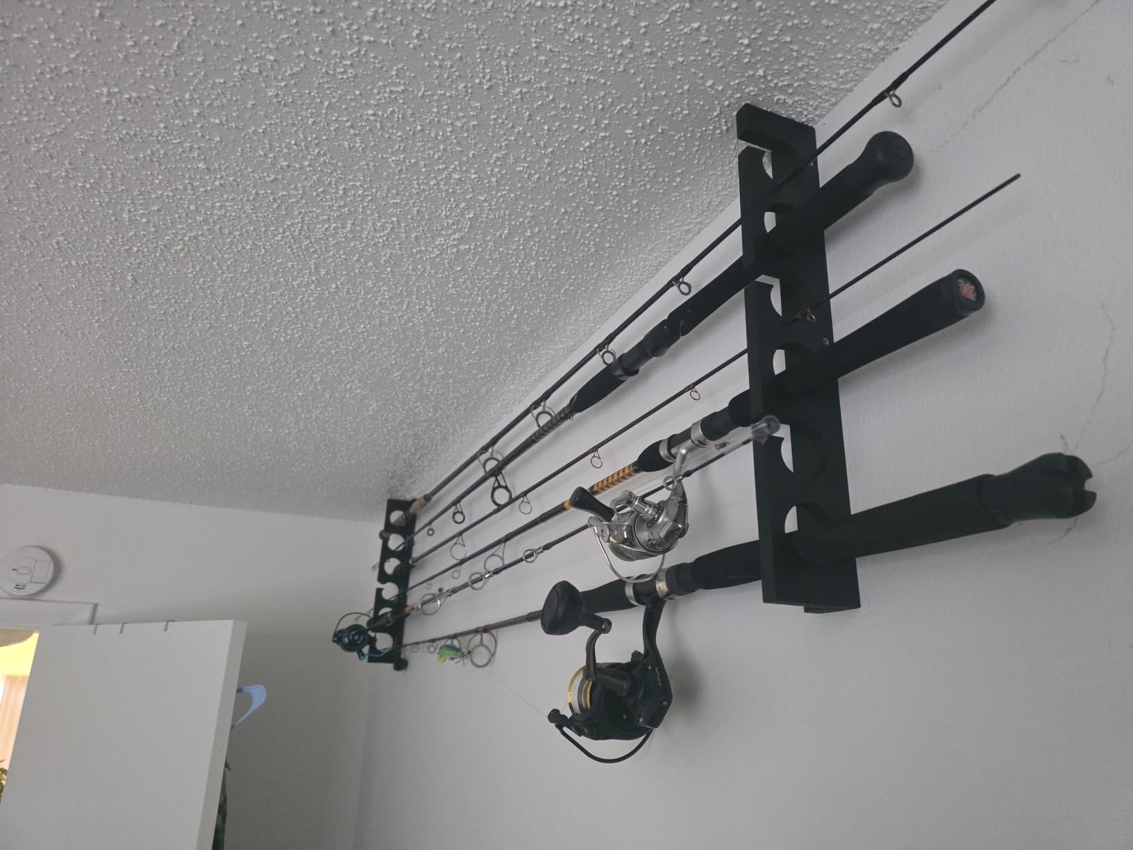 Ghosthorn Fishing Rod Holder, Wall or Ceiling Mounted Pole Rack Garage | Holds Up to 6 Rods customer photo 2