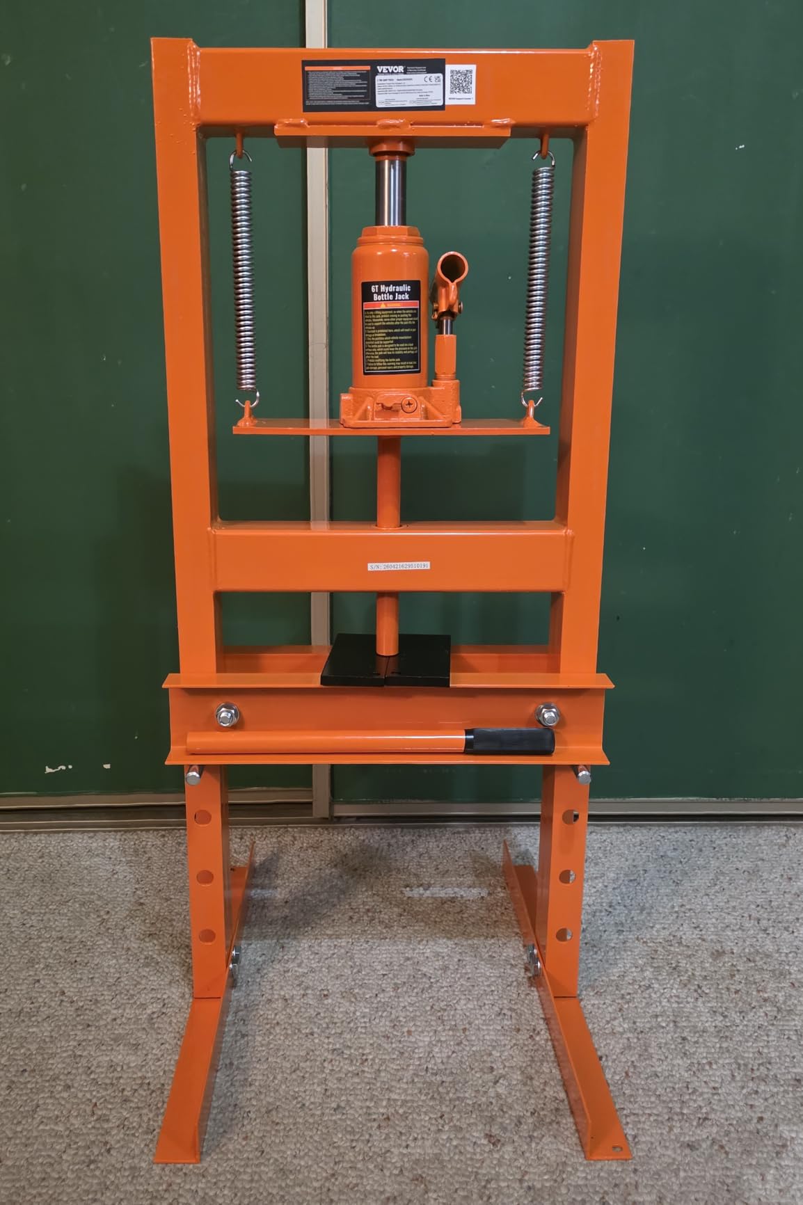 VEVOR Hydraulic 6 Ton H-Frame Garage Floor Adjustable Shop Press customer photo 2
