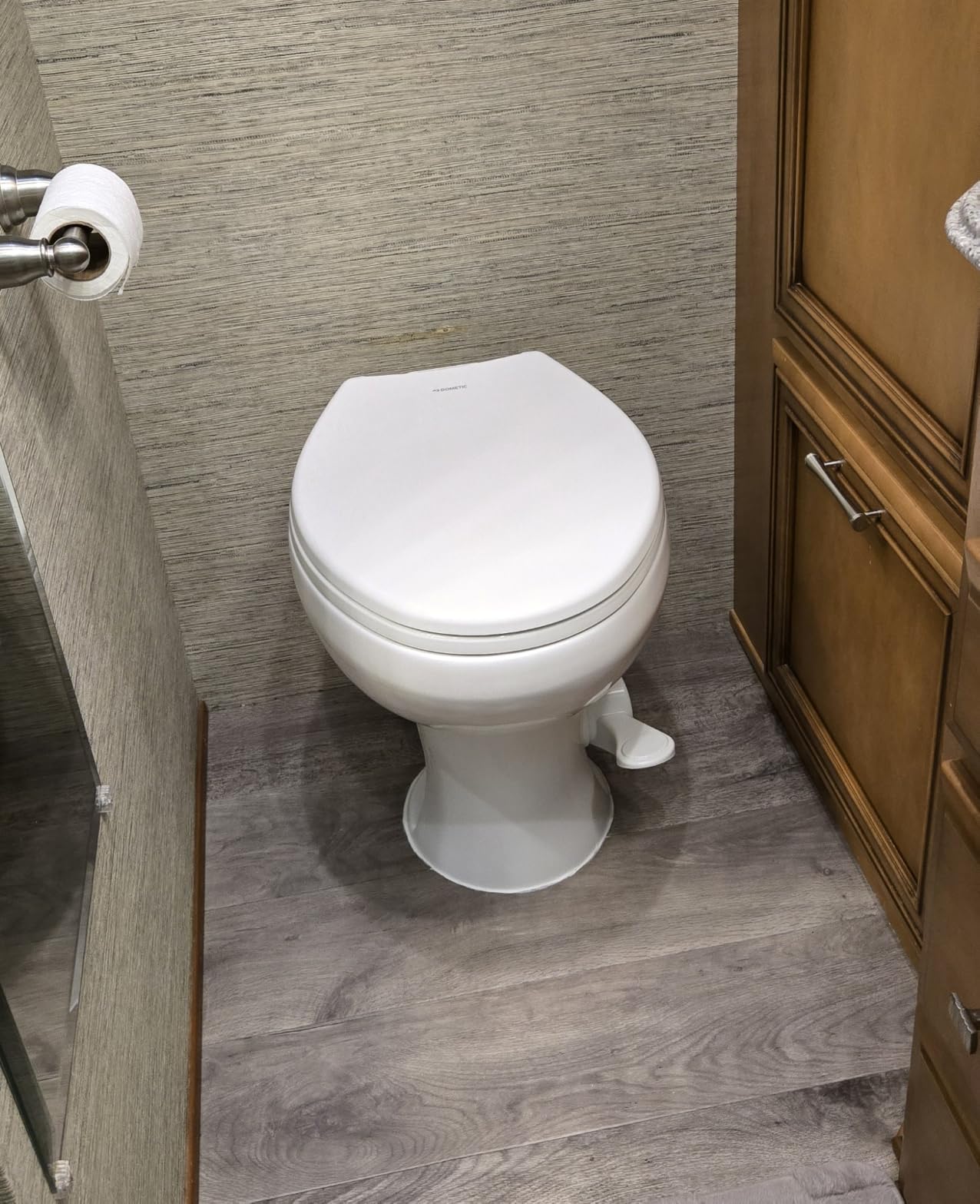 Dometic Model 420 Platinum RV Toilet - Elongated Porcelain Bowl | Universal Fit & 2-Bolt Mount, 18