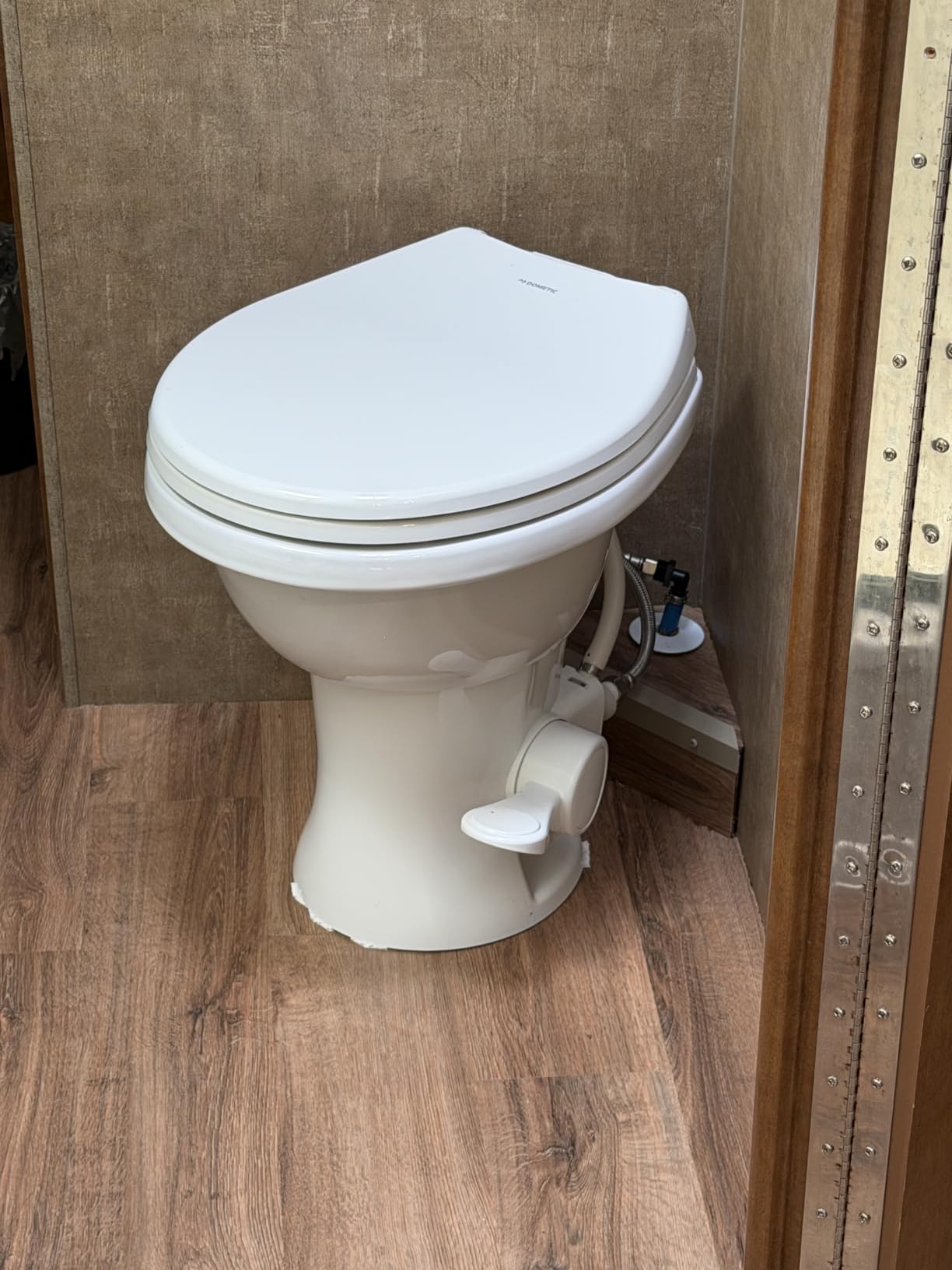 Dometic Model 410 Complete RV Toilet - Round Porcelain Bowl | Universal Fit & 2-Bolt Mount, 18
