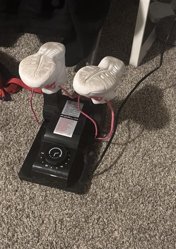 FORLIM Shoe & Boot Dryer for Work Boots, Forced Air, 2-Hour Timer, Black, Telescopic Ports, 180° Rack customer photo 1