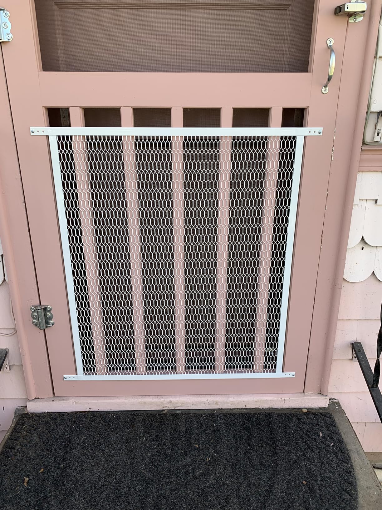 Guardian Steel Pet Grille Screen Door Protector for Dogs Pets Cats Scratch Protector Replacement (Bronze, 30 inch) Screen Door Guard Pet Proof Rv Screen Door Grill Guards customer photo 2