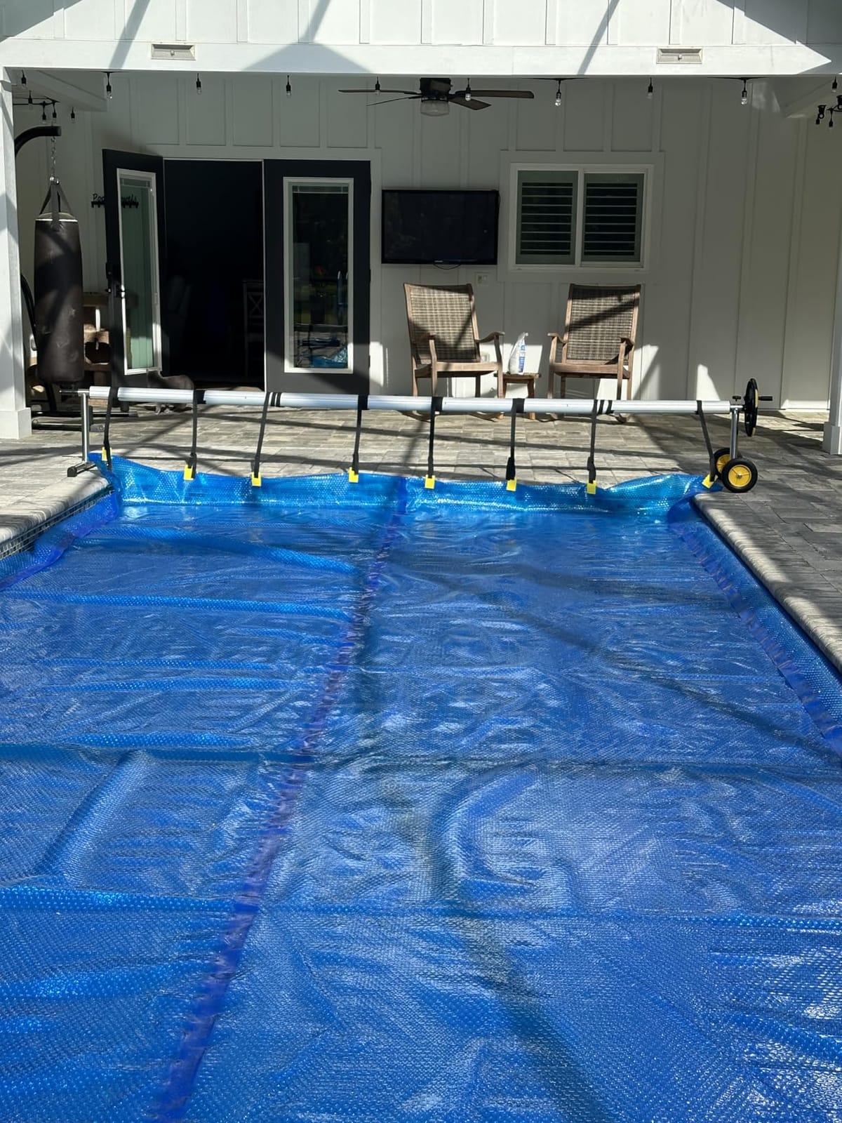 In The Swim 16' x 32' Premium Blue Rectangle Solar Pool Cover 12 Mil | For Solar Heating Above Ground Pools and Inground Pools customer photo 1