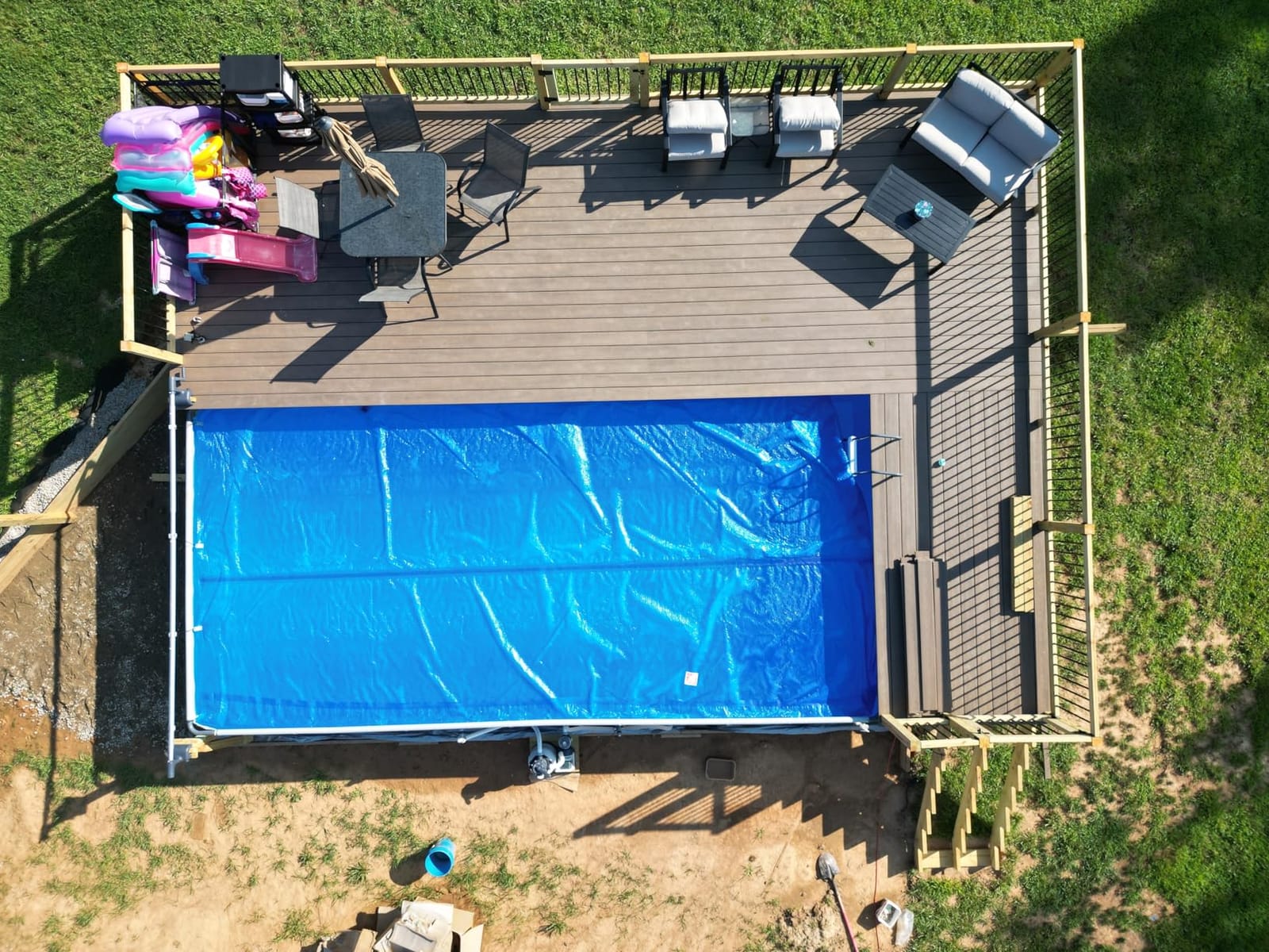 In The Swim 16' x 32' Premium Blue Rectangle Solar Pool Cover 12 Mil | For Solar Heating Above Ground Pools and Inground Pools customer photo 2