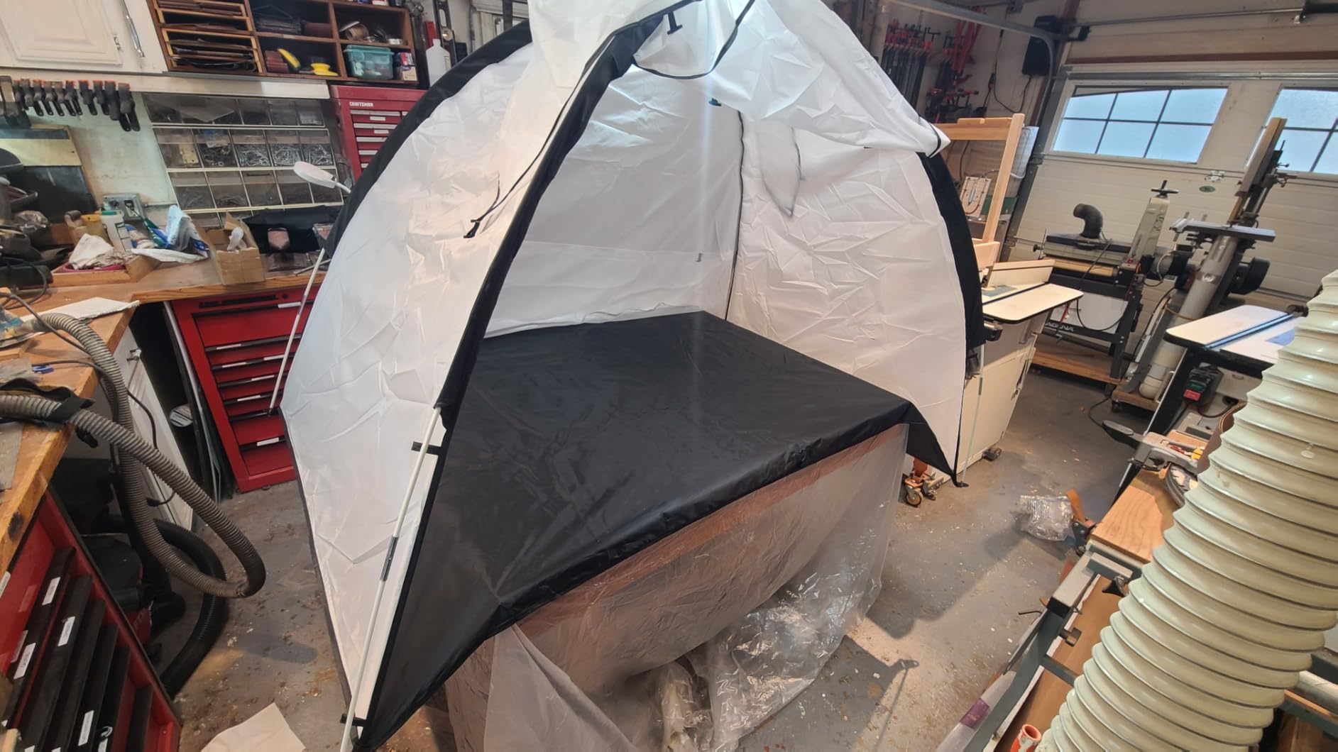 7x4x4ft Portable Spray Paint Booth Tent, Paint Tent with Built-in Floor | Foldable Design, Ideal Spray Paint Shelter for Furniture, Cabinets, Crafts & DIY Projects with Spray Guns or Aerosol Cans customer photo 1