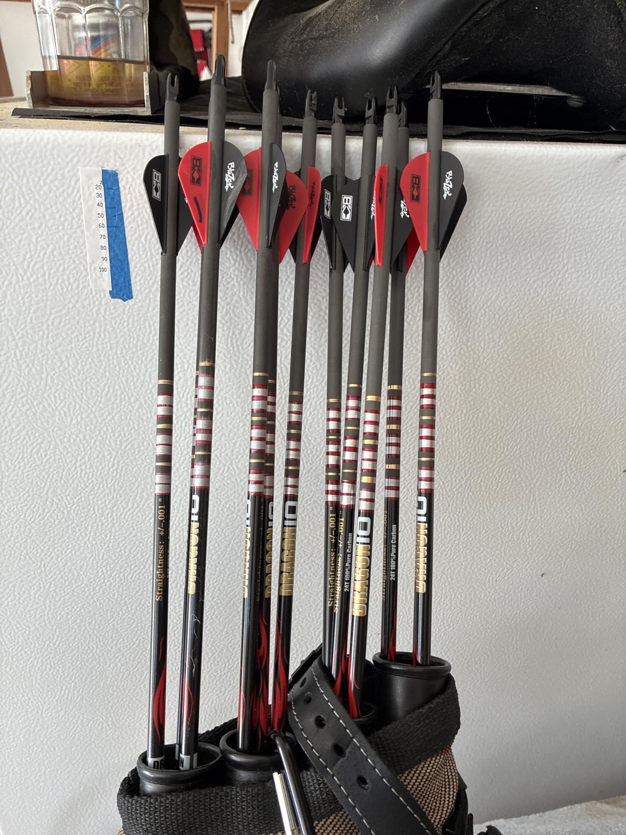 sanlida 100% Pure Carbon Hunting Arrows, Olympic-Grade 10 Spines Deflection (Unique), 0.001