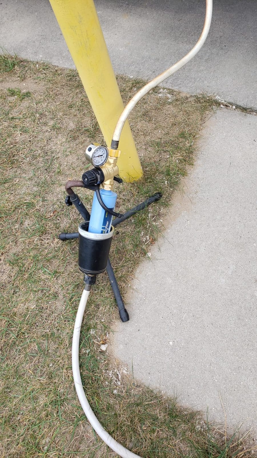 Renator RV Water Pressure Regulator for RV Camper. Brass Lead-free Adjustable Water Pressure Regulator with Gauge for Camper Travel Trailer, Reducer Valve W Filter. M22-0660R. customer photo 1