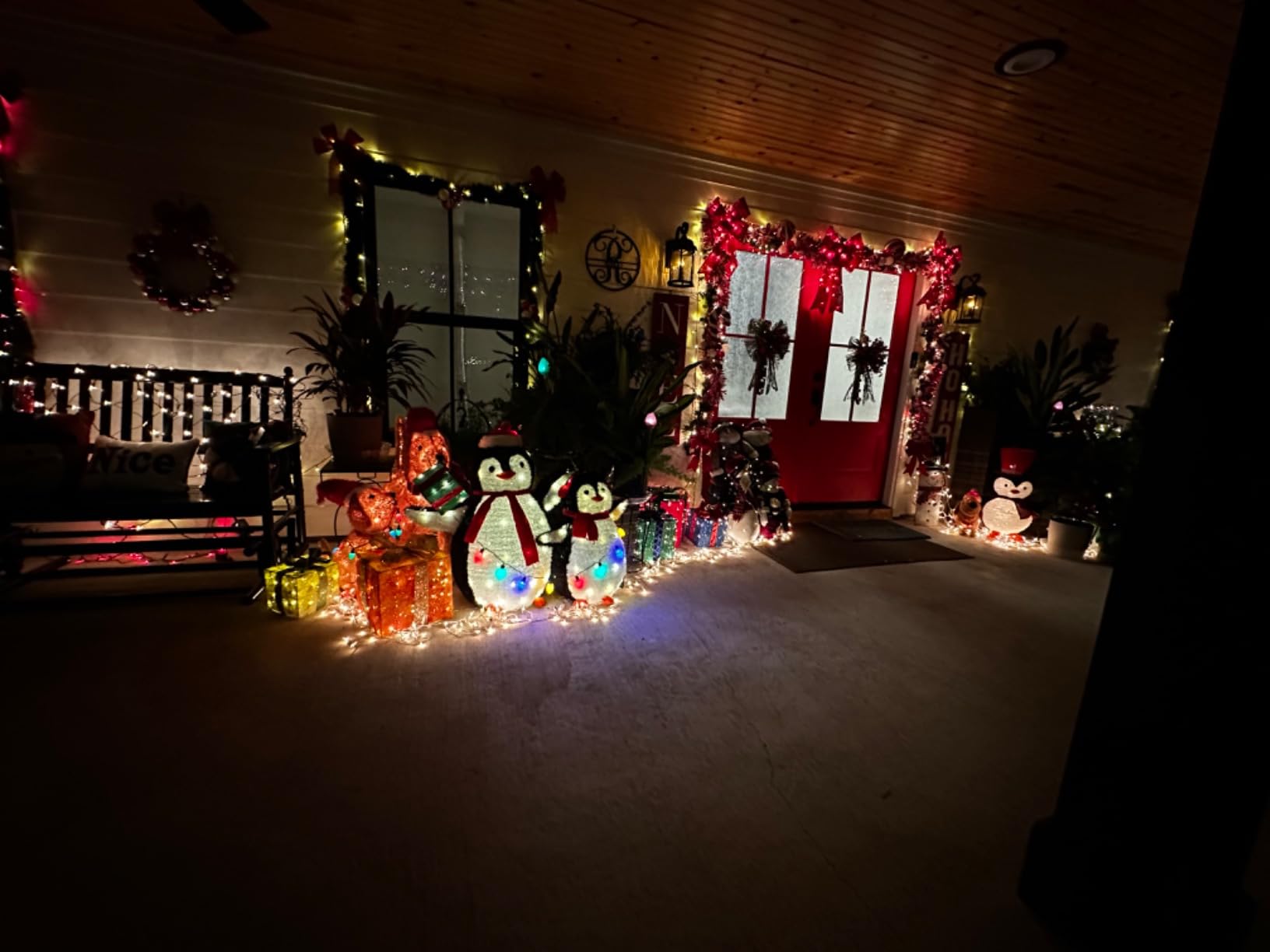 Best Choice Products 2-Piece Lighted Penguin Family, 3ft Pop-Up Outdoor Christmas Holiday Decoration w/ 150 LED Lights, Multicolored Lights - Red customer photo 1