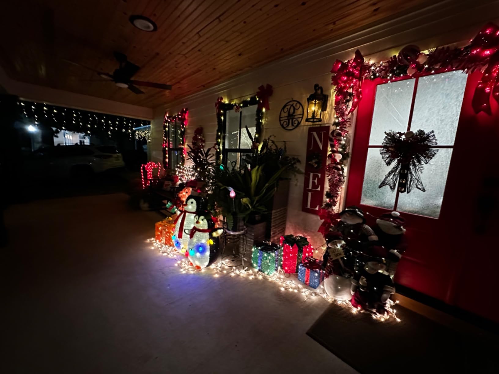 Best Choice Products 2-Piece Lighted Penguin Family, 3ft Pop-Up Outdoor Christmas Holiday Decoration w/ 150 LED Lights, Multicolored Lights - Red customer photo 2