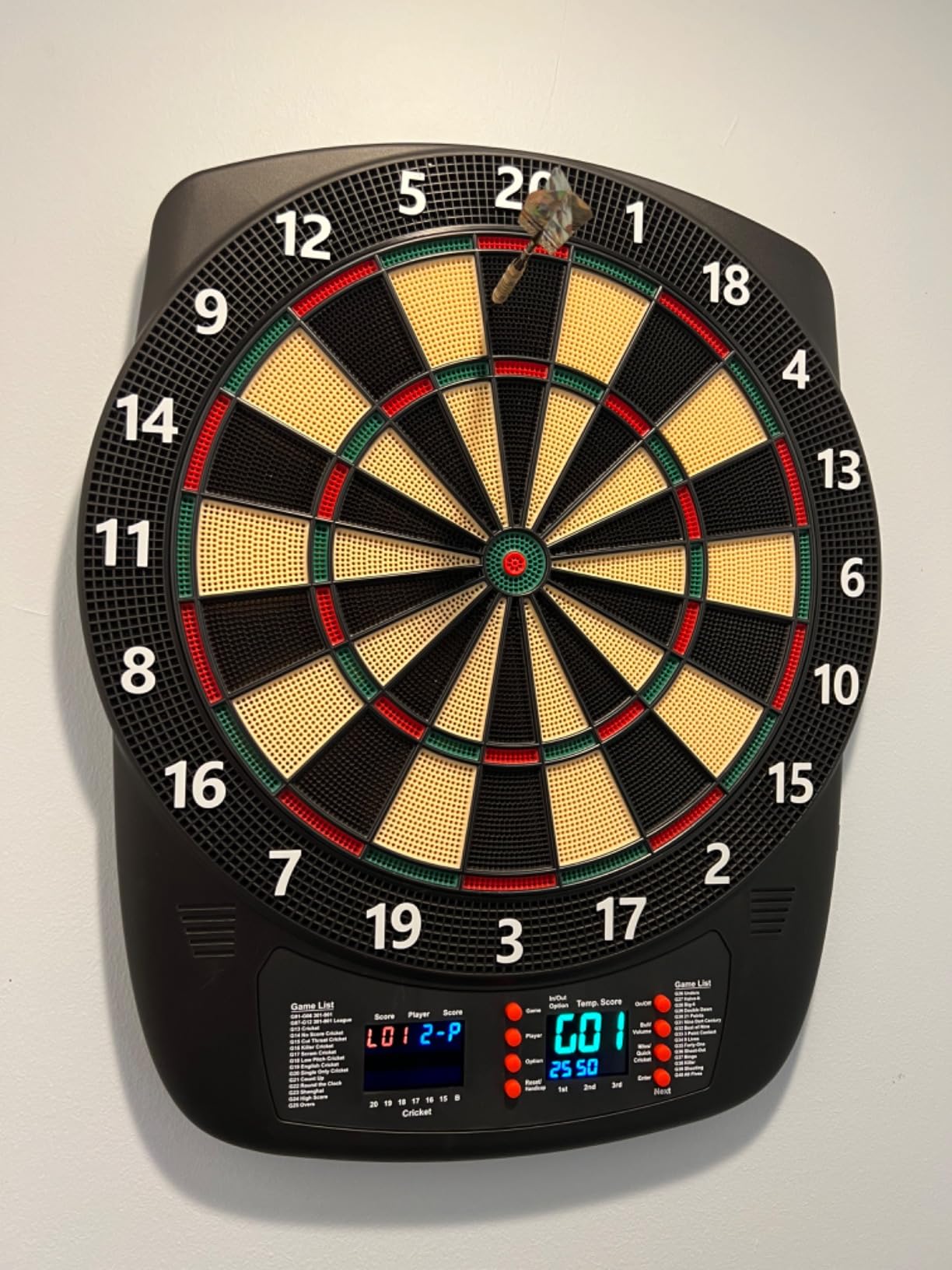 Electronic Dart Board, Few Bounce Out Soft Tip Dartboard with 40 Games | Automatic Scoring Electric Dart Boards, 427 Variations, Colorful LED Display, 6 Darts, 100 Soft Tips, AC Adapter or Batteries customer photo 2