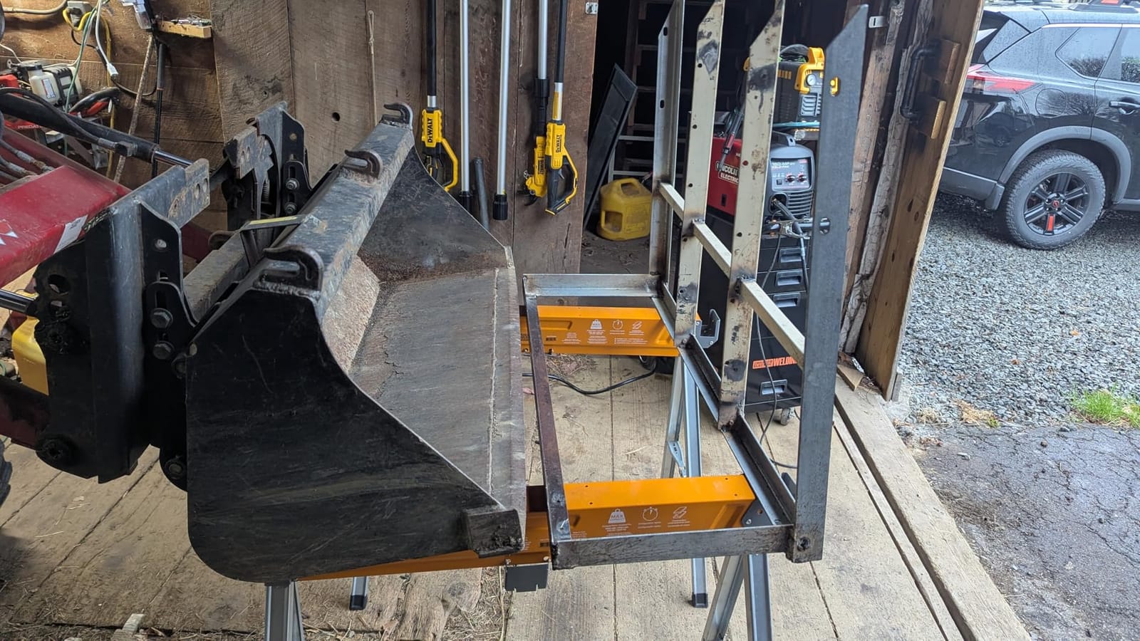 BORA Workhorse X Saw Horses 2 Pack Folding Heavy Duty Metal Sawhorse | 2700-lb capacity customer photo 1